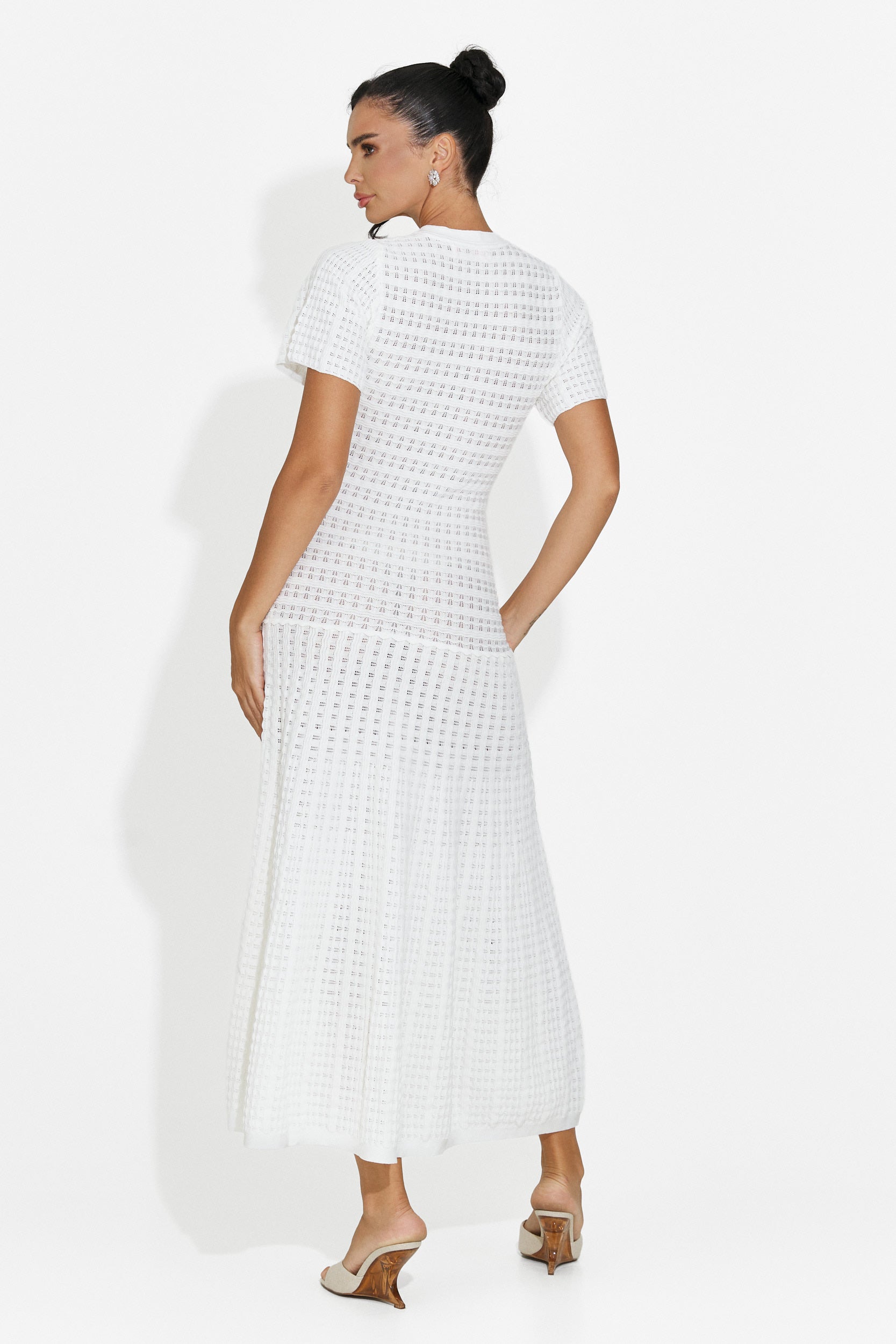 Women's short white dress Azania Bogas
