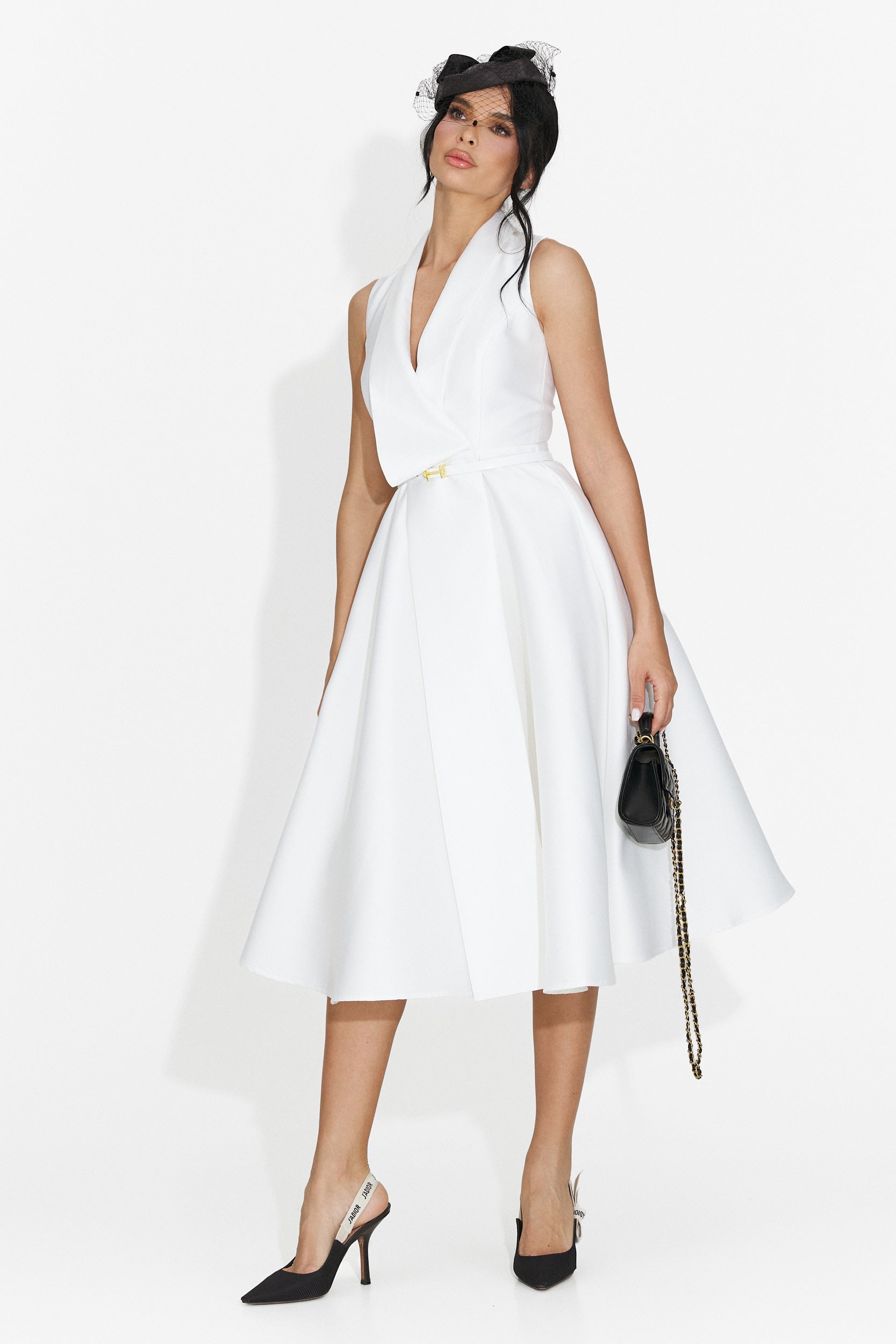 Rochie dama scurta alba Kady Bogas
