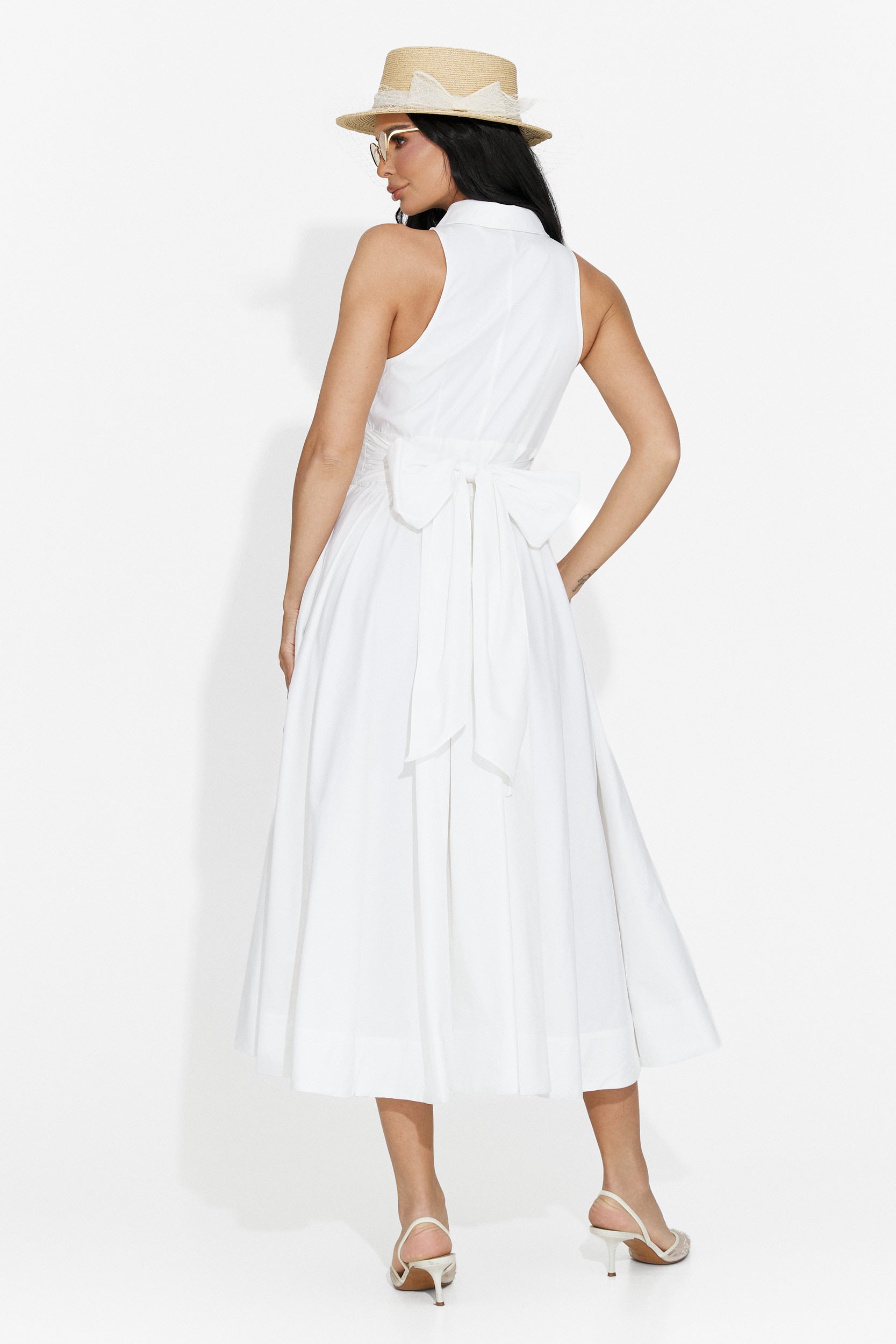 Kimya Bogas Kurzes weißes Kleid für Frauen