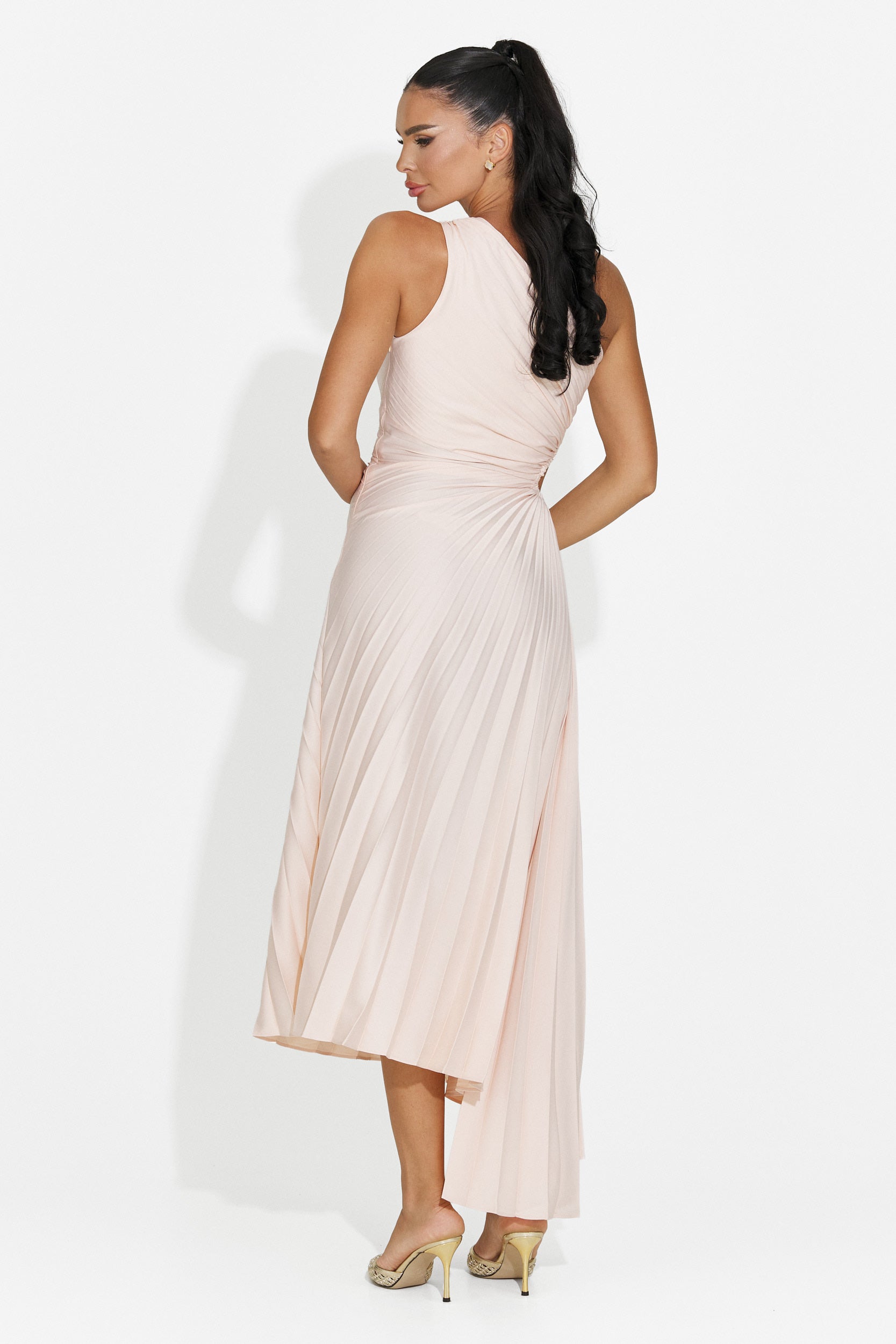 Women's short beige dress Delimia Bogas