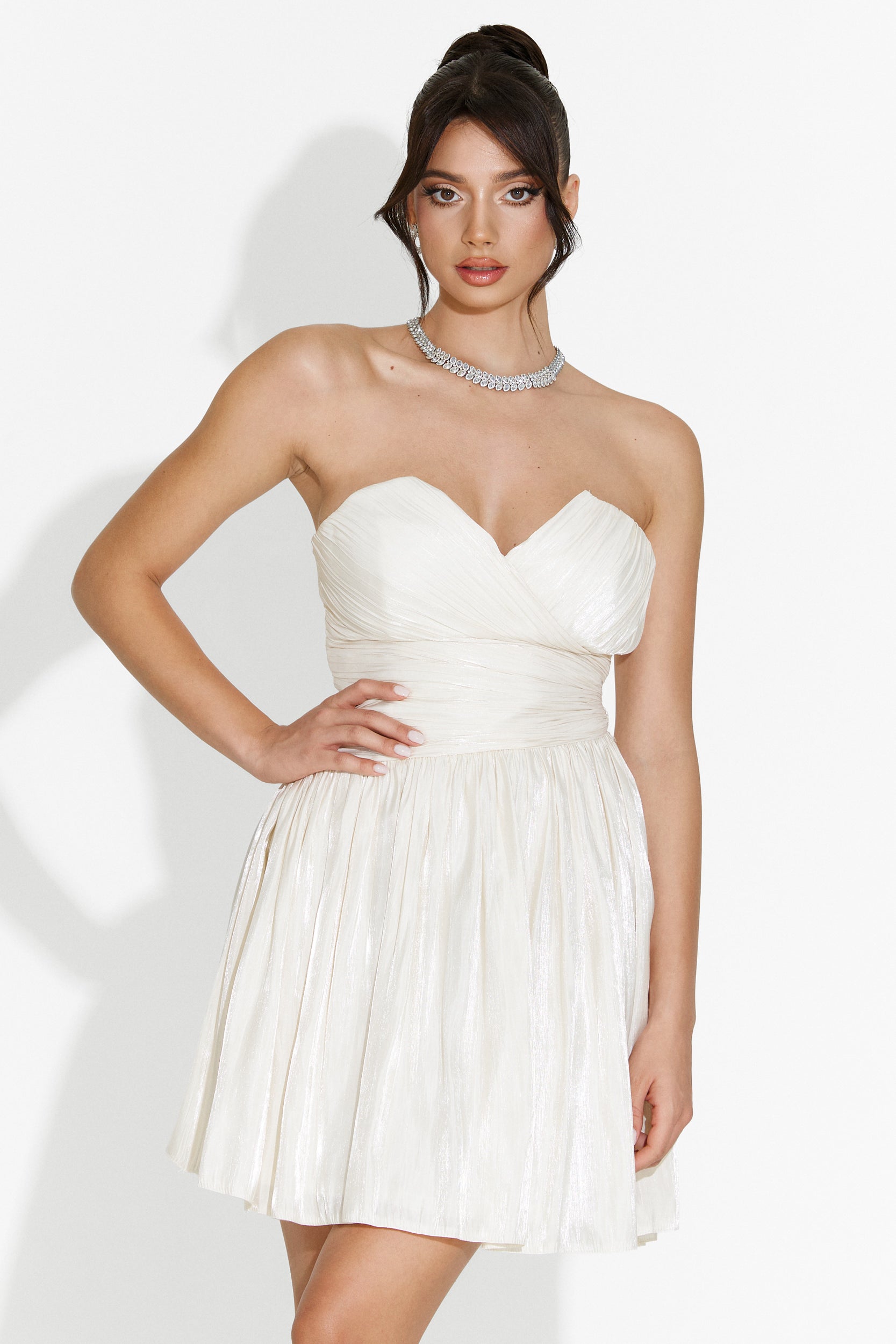 Ziora Bogas Short Beige Ladies Dress