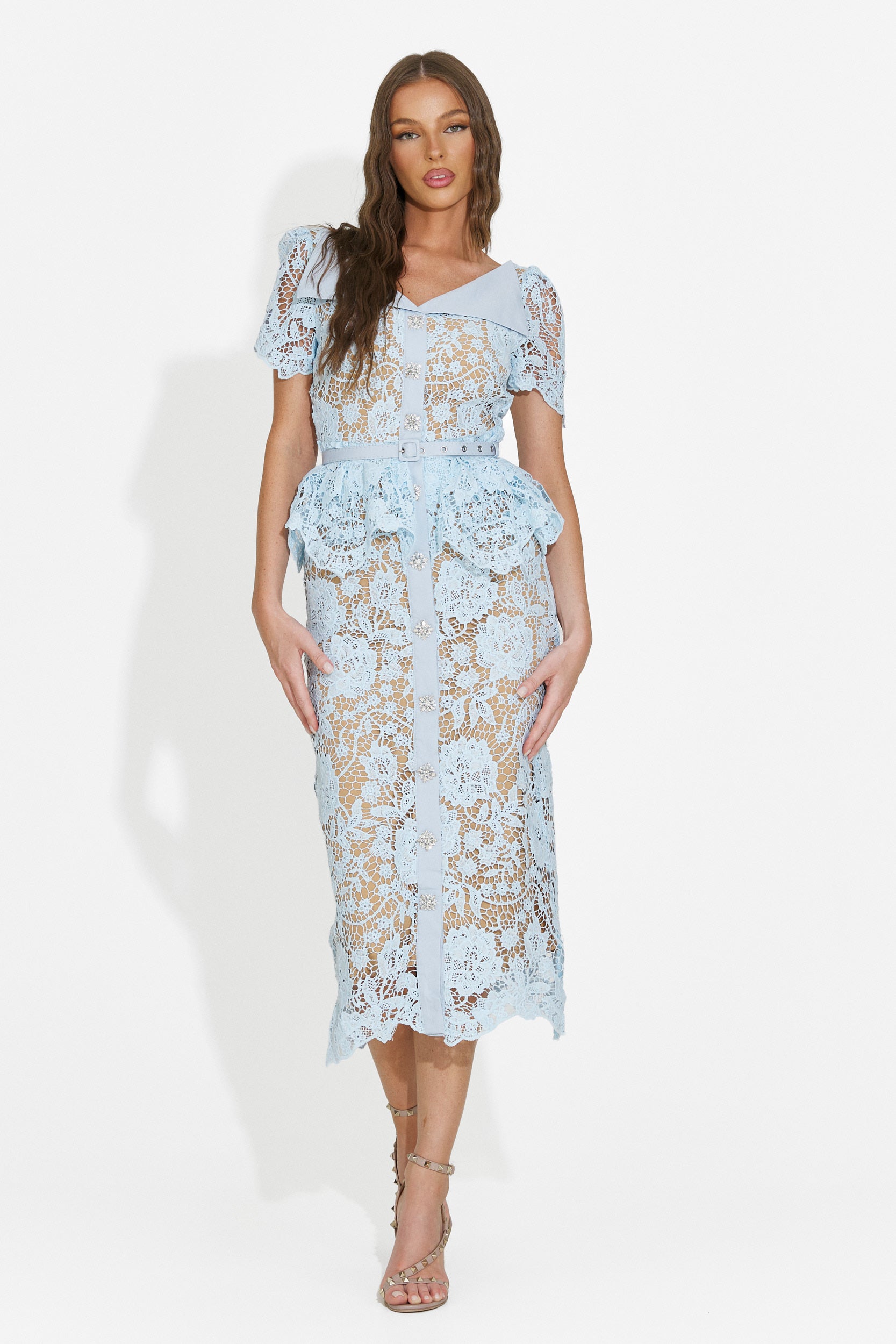Vestido de mujer corto azul Akaria Bogas