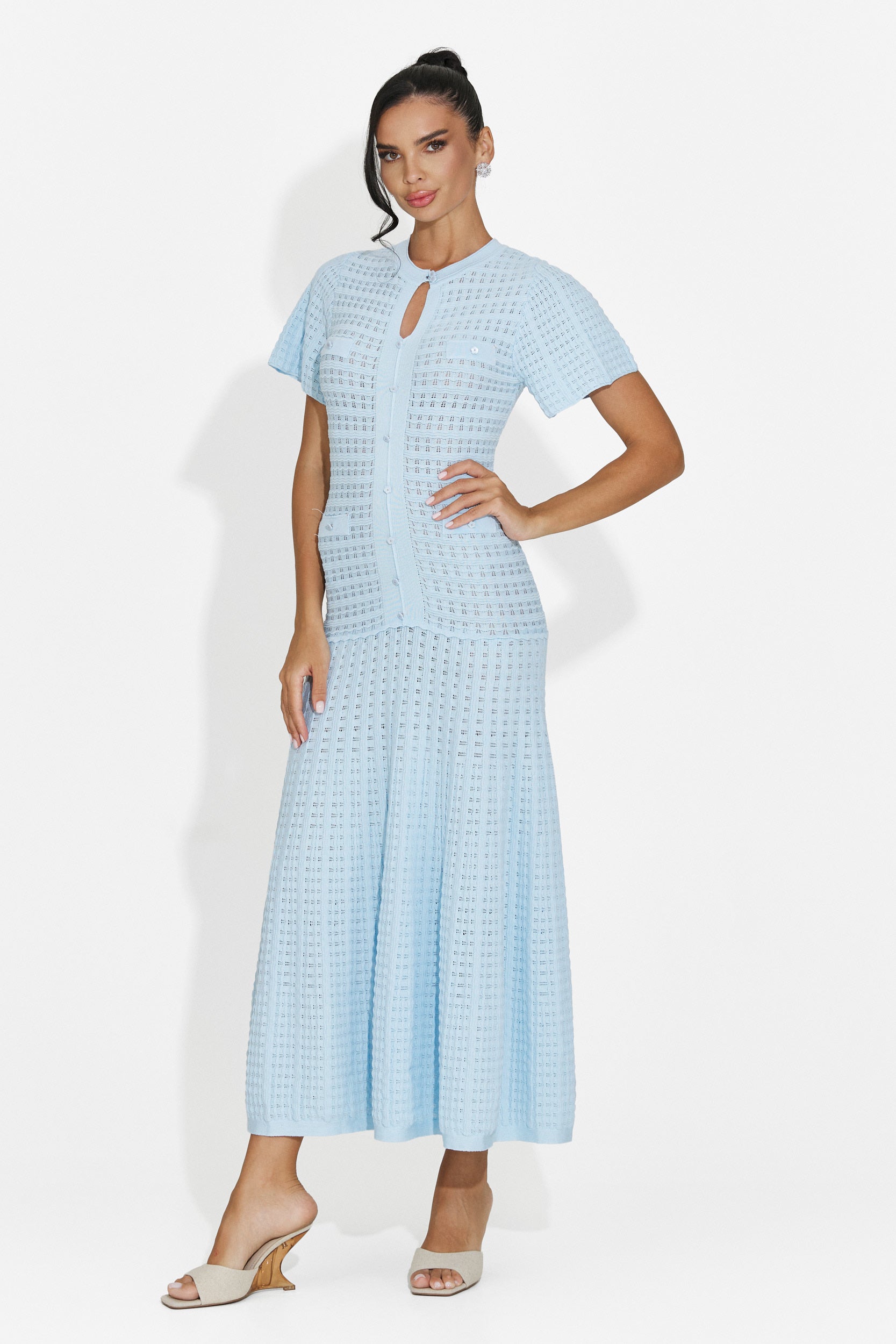 Women's short blue dress Azania Bogas