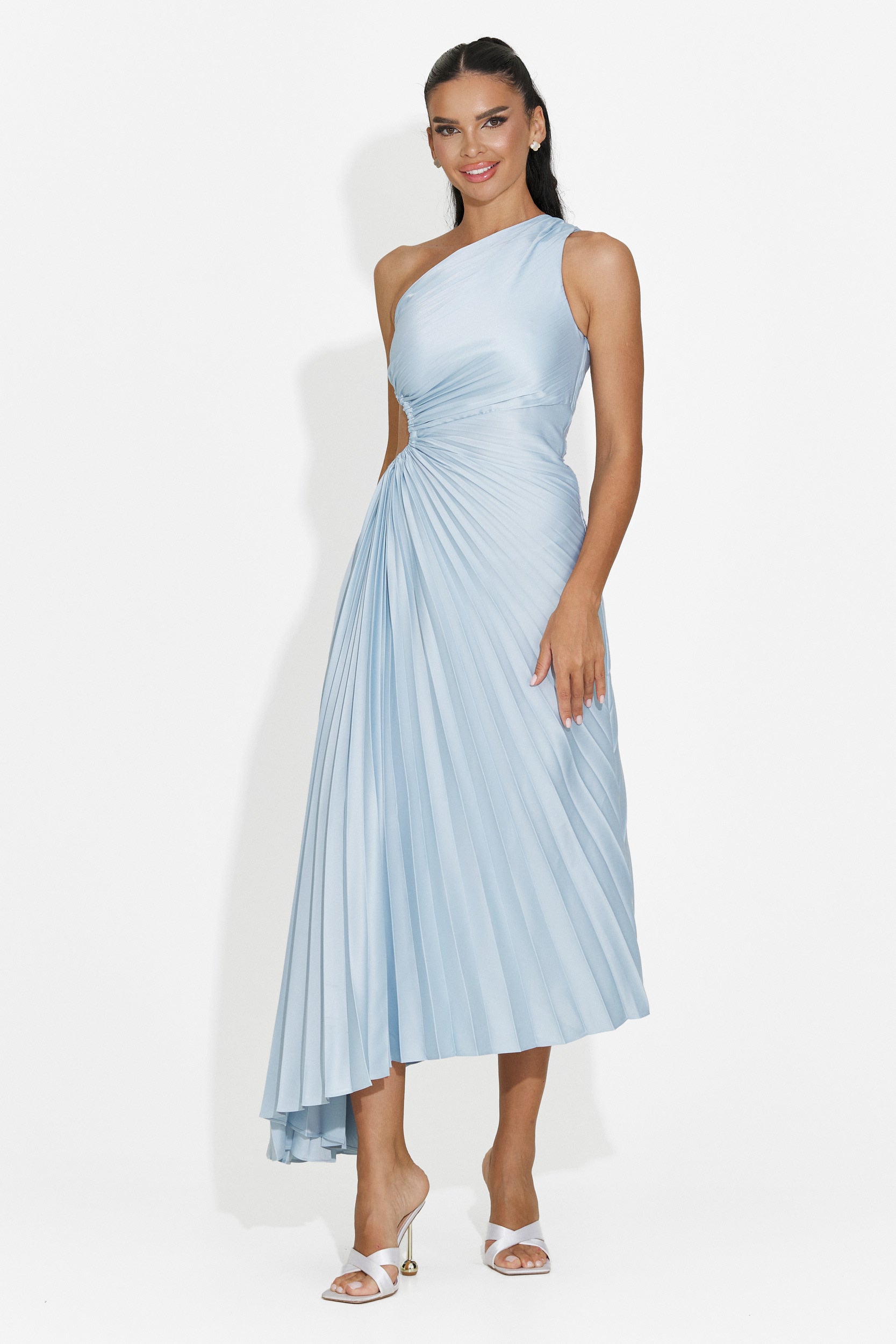 Women's short light blue dress Delimia Bogas