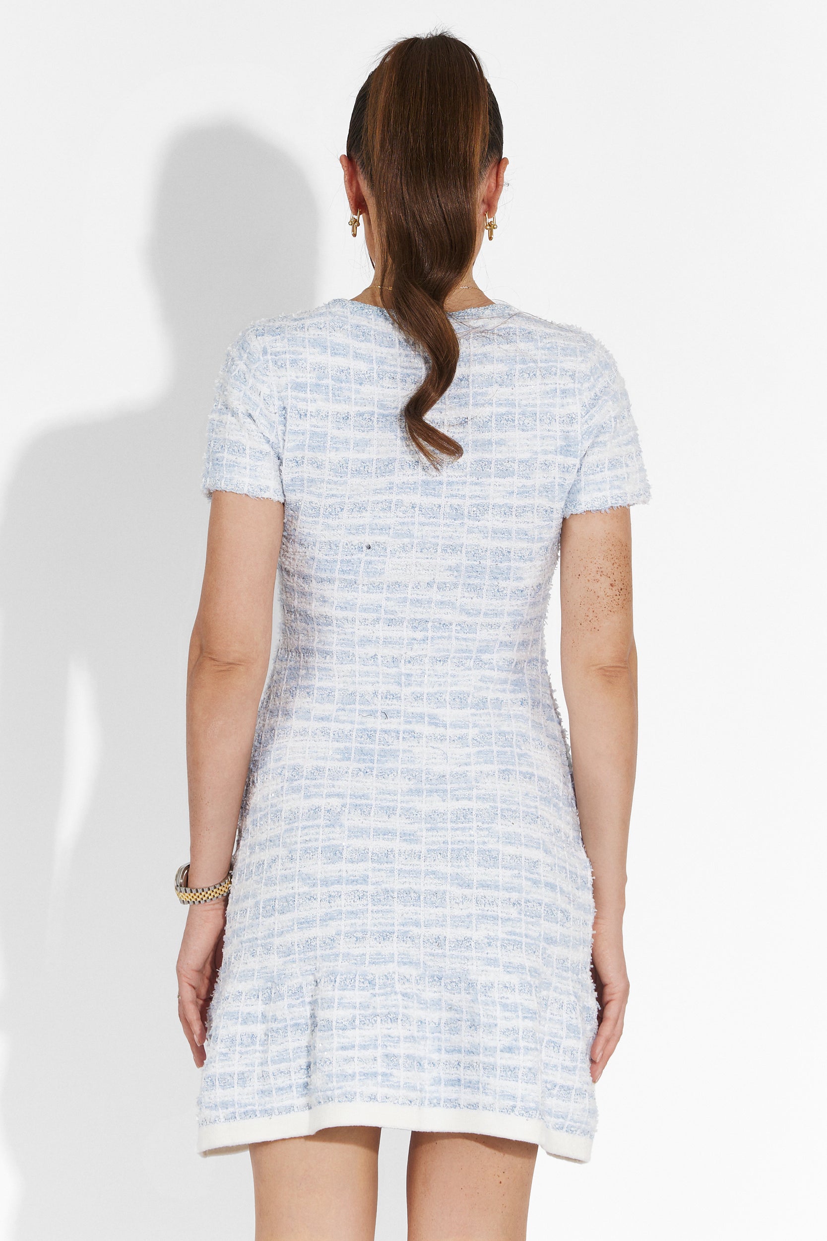 Μπλε κοντό φόρεμα για γυναίκες Glyf Bogas