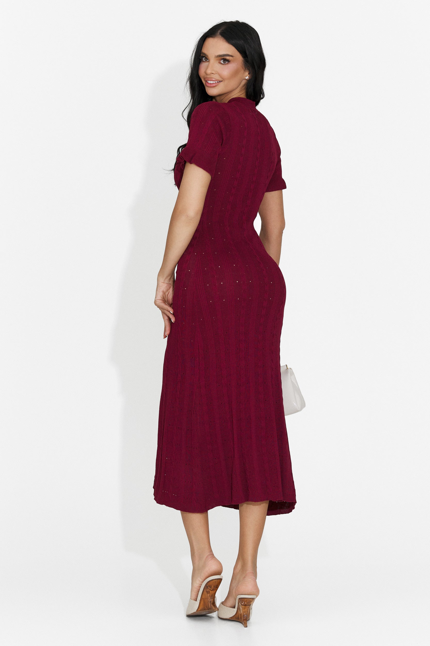 Verioma Bogas Burgunder Kurzes Kleid für Frauen