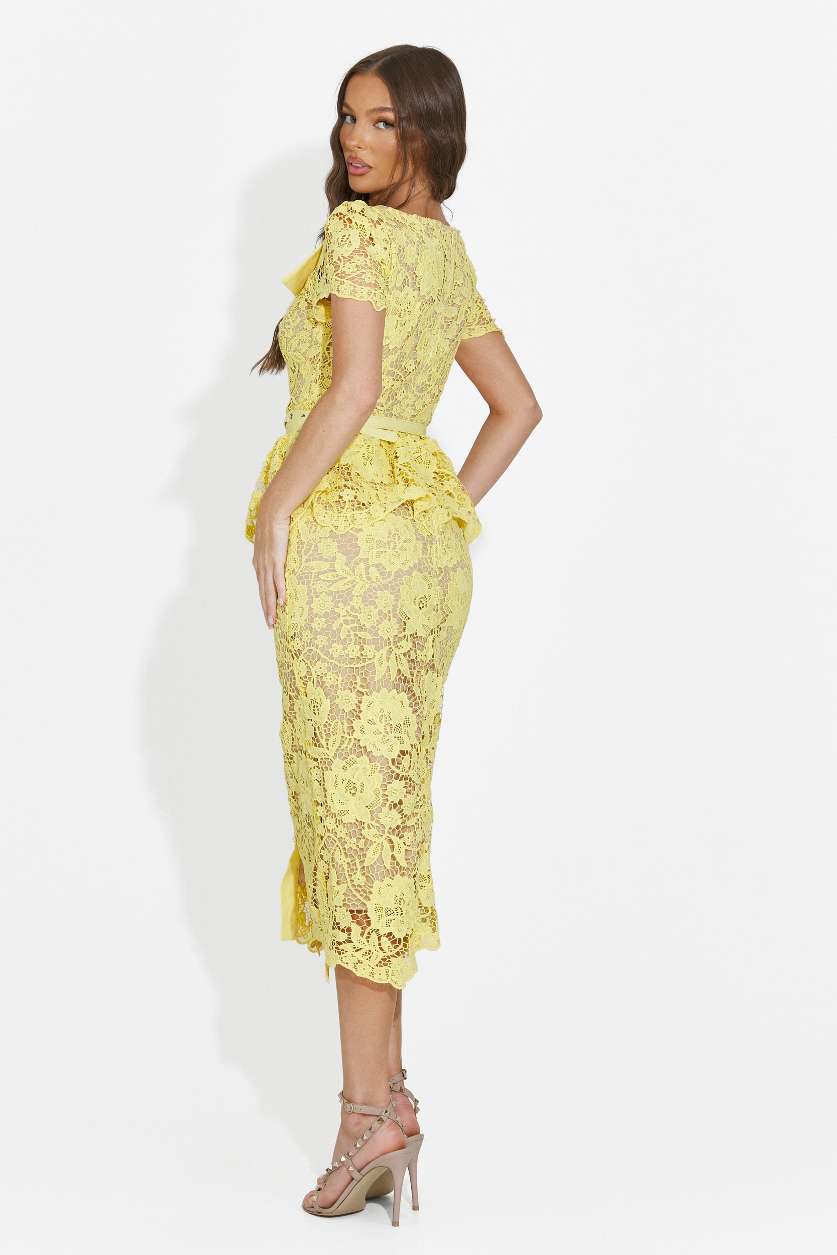 Women's short yellow dress Akaria Bogas