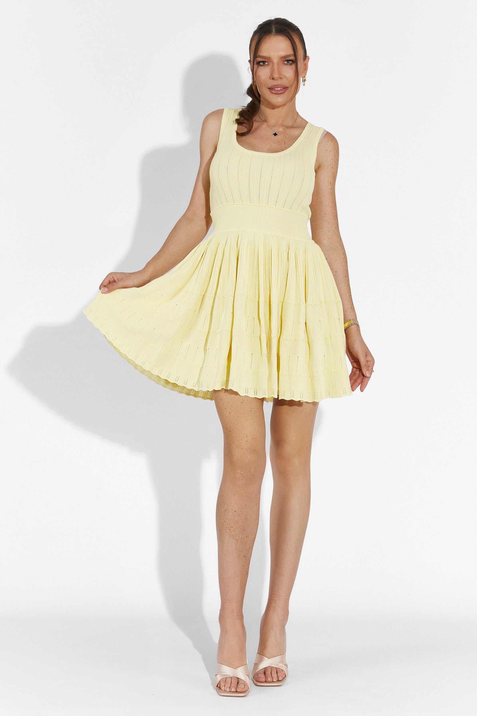 Abito corto giallo Flimsy Bogas per donna