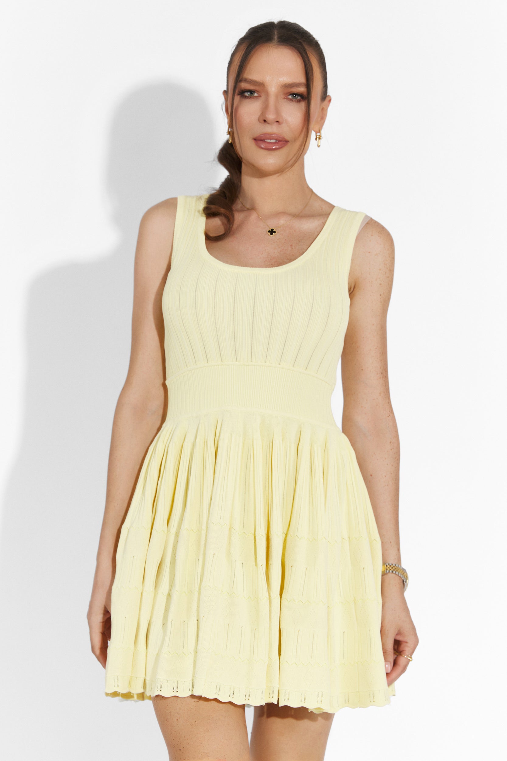 Abito corto giallo Flimsy Bogas per donna