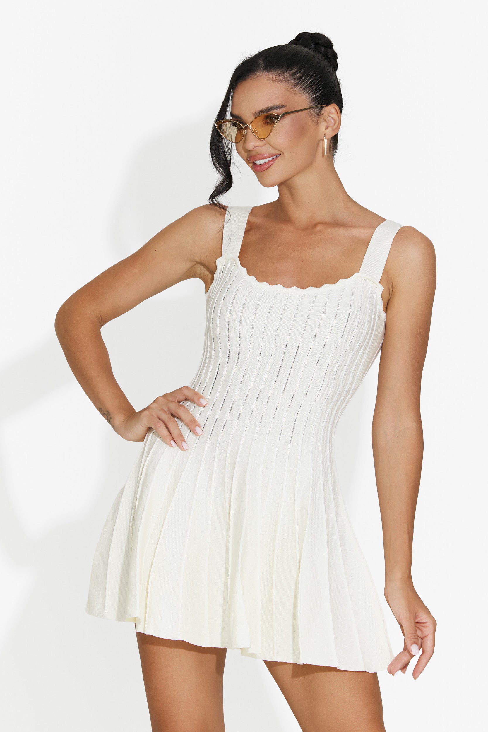 Vestido corto amarillo de mujer Sirinia Bogas