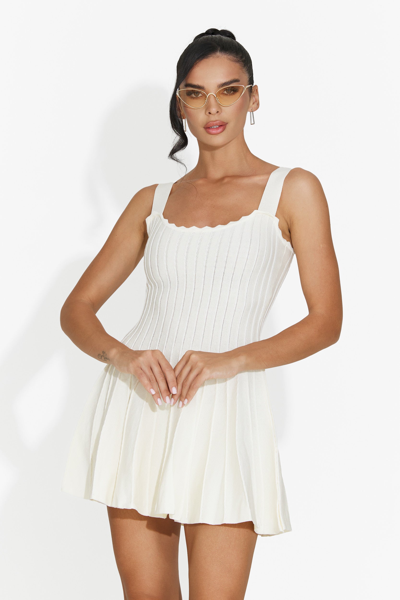 Vestido corto amarillo de mujer Sirinia Bogas
