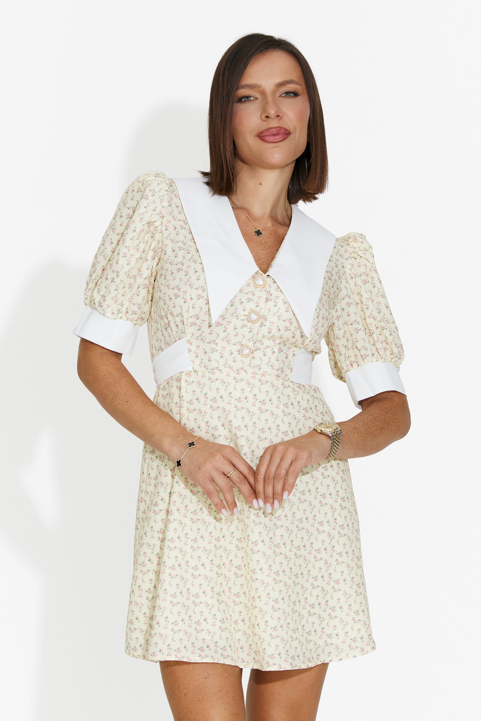 Robe femme courte jaune Zurlia Bogas