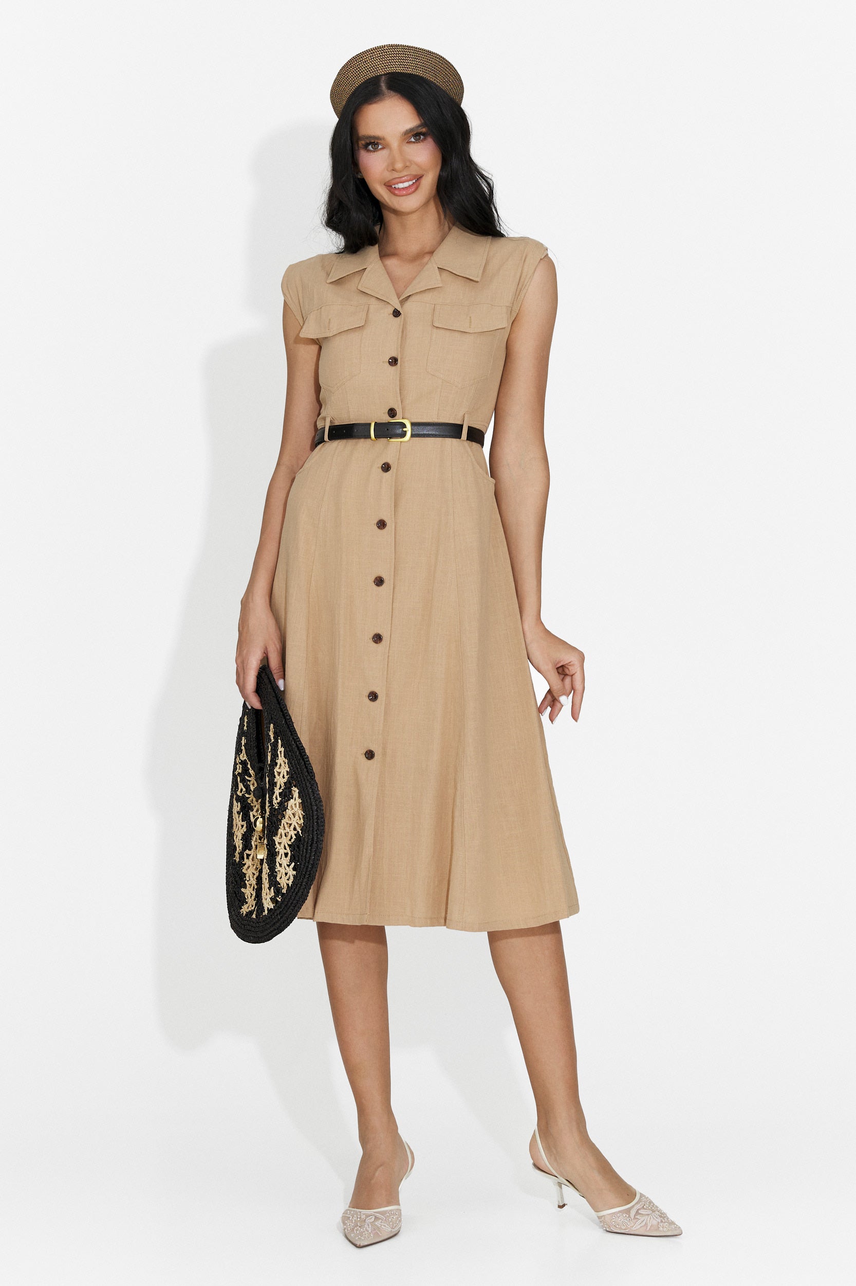 Rochie dama scurta maro Jasmina Bogas