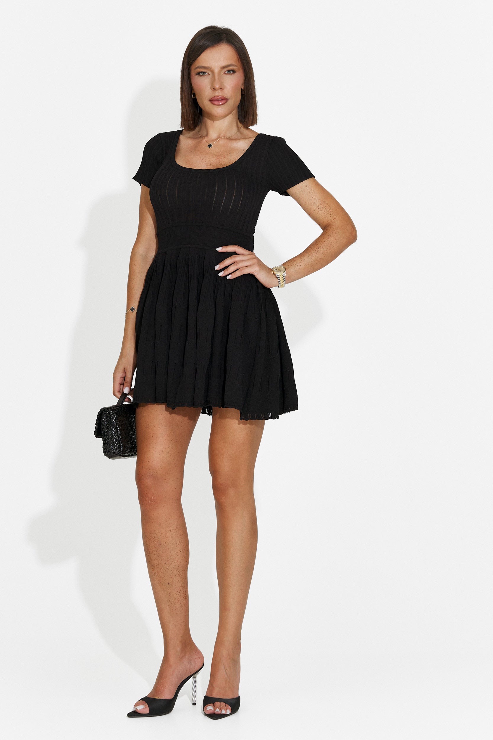 Short black women's dress Althea Bogas