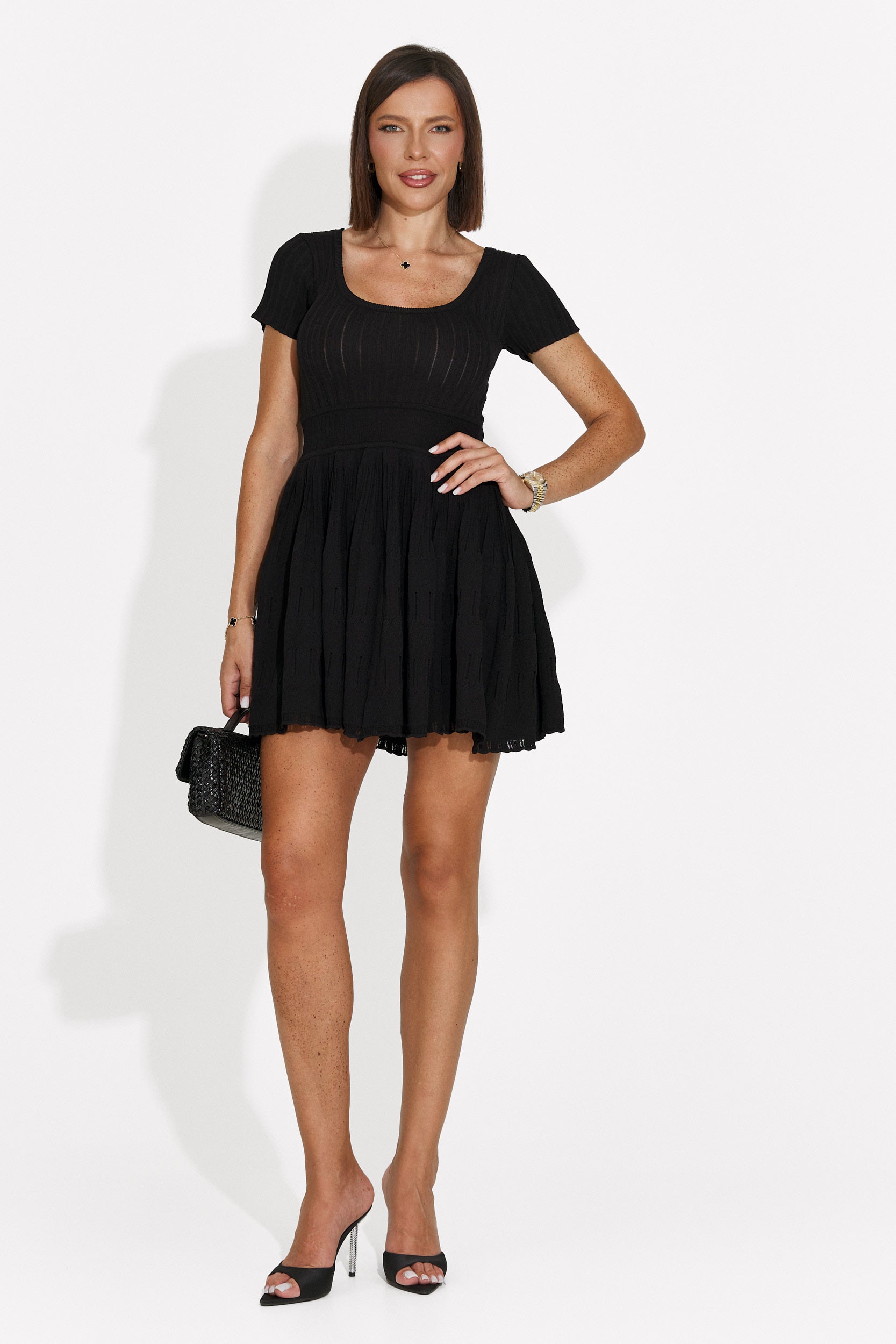 Short black women's dress Althea Bogas