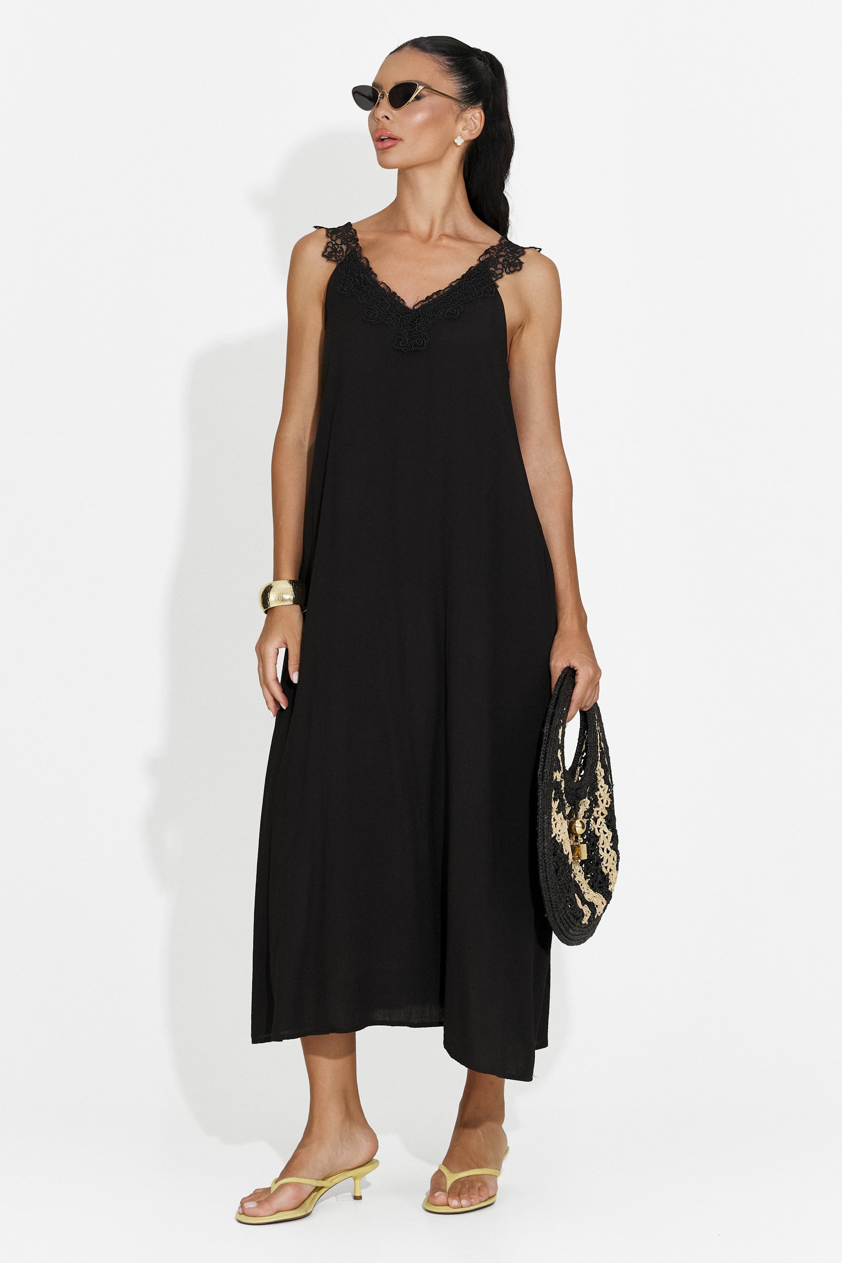 Short black women's dress Clarinia Bogas