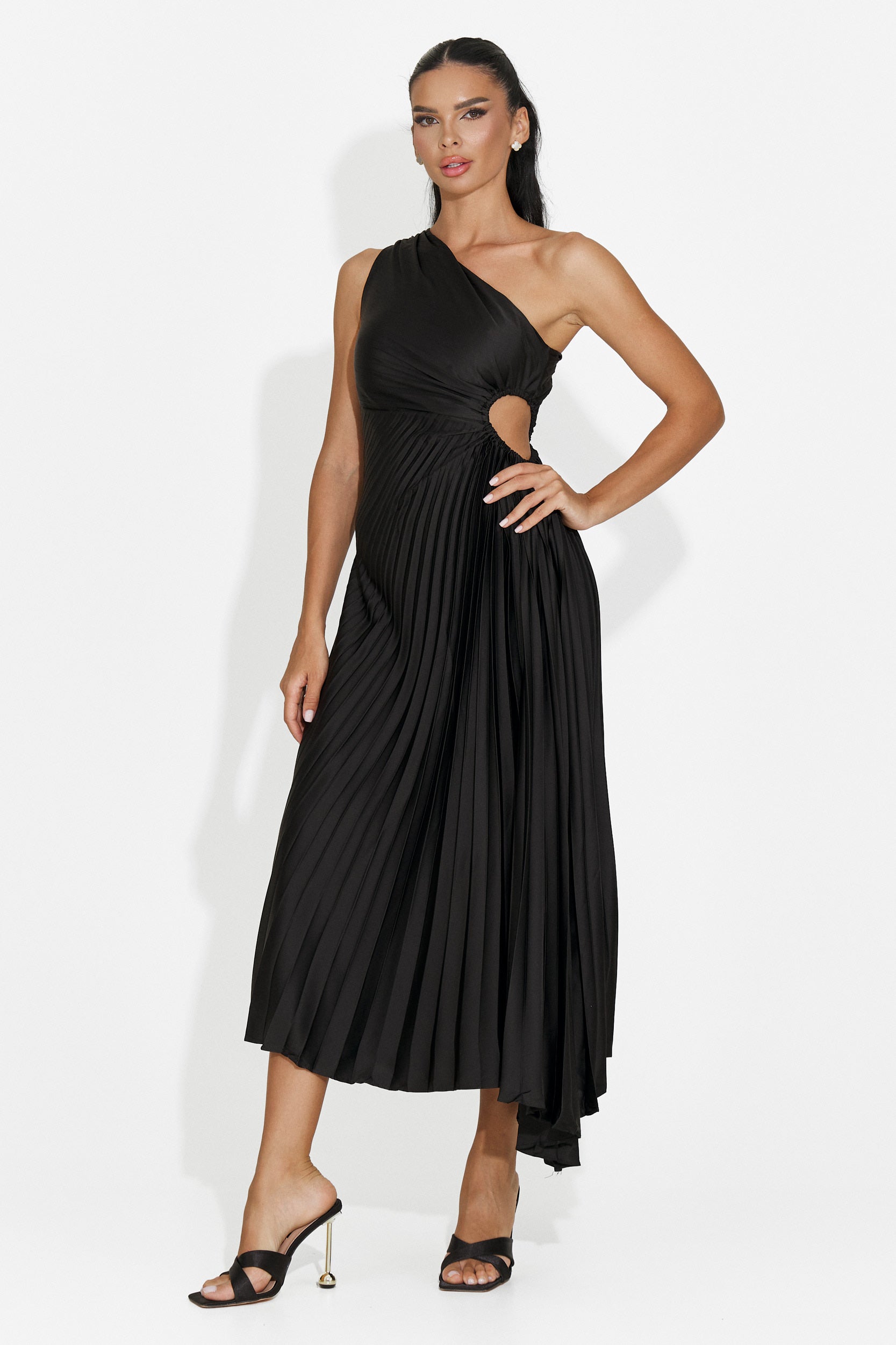 Women's short black dress Delimia Bogas