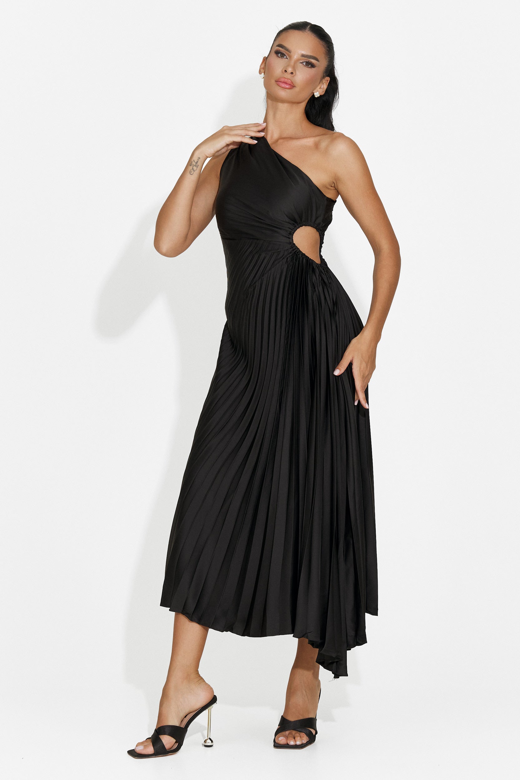 Women's short black dress Delimia Bogas