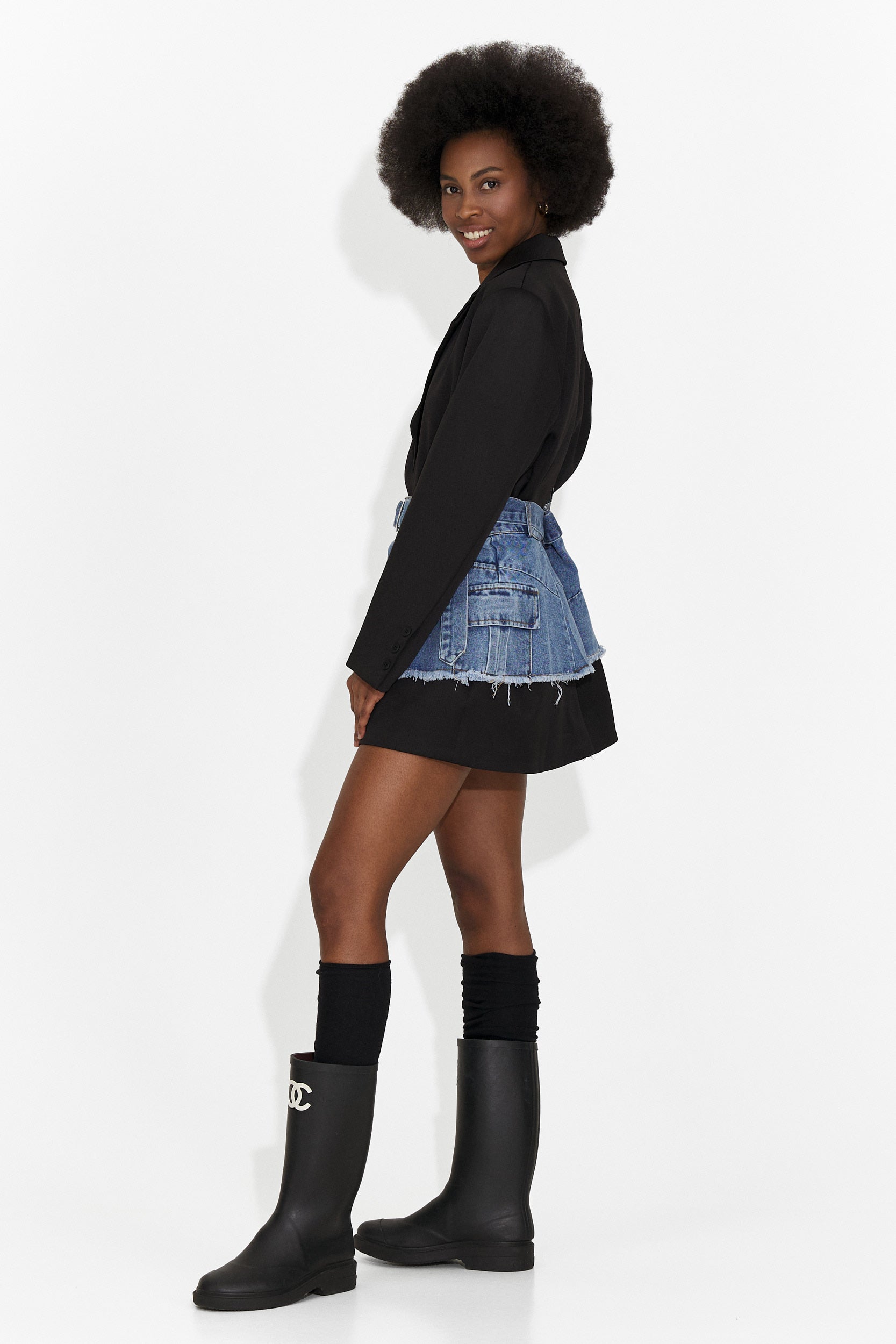 Vestido corto negro para mujer Izadora Bogas