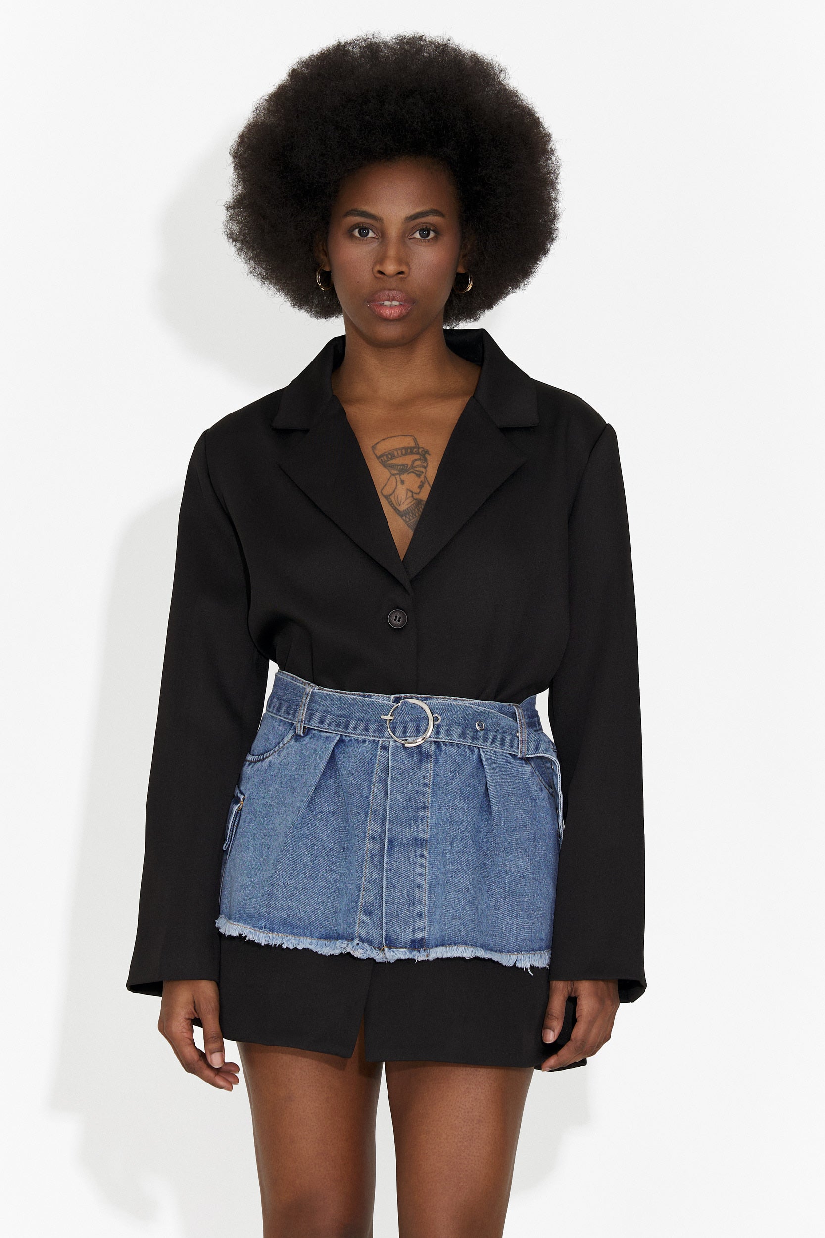 Vestido corto negro para mujer Izadora Bogas