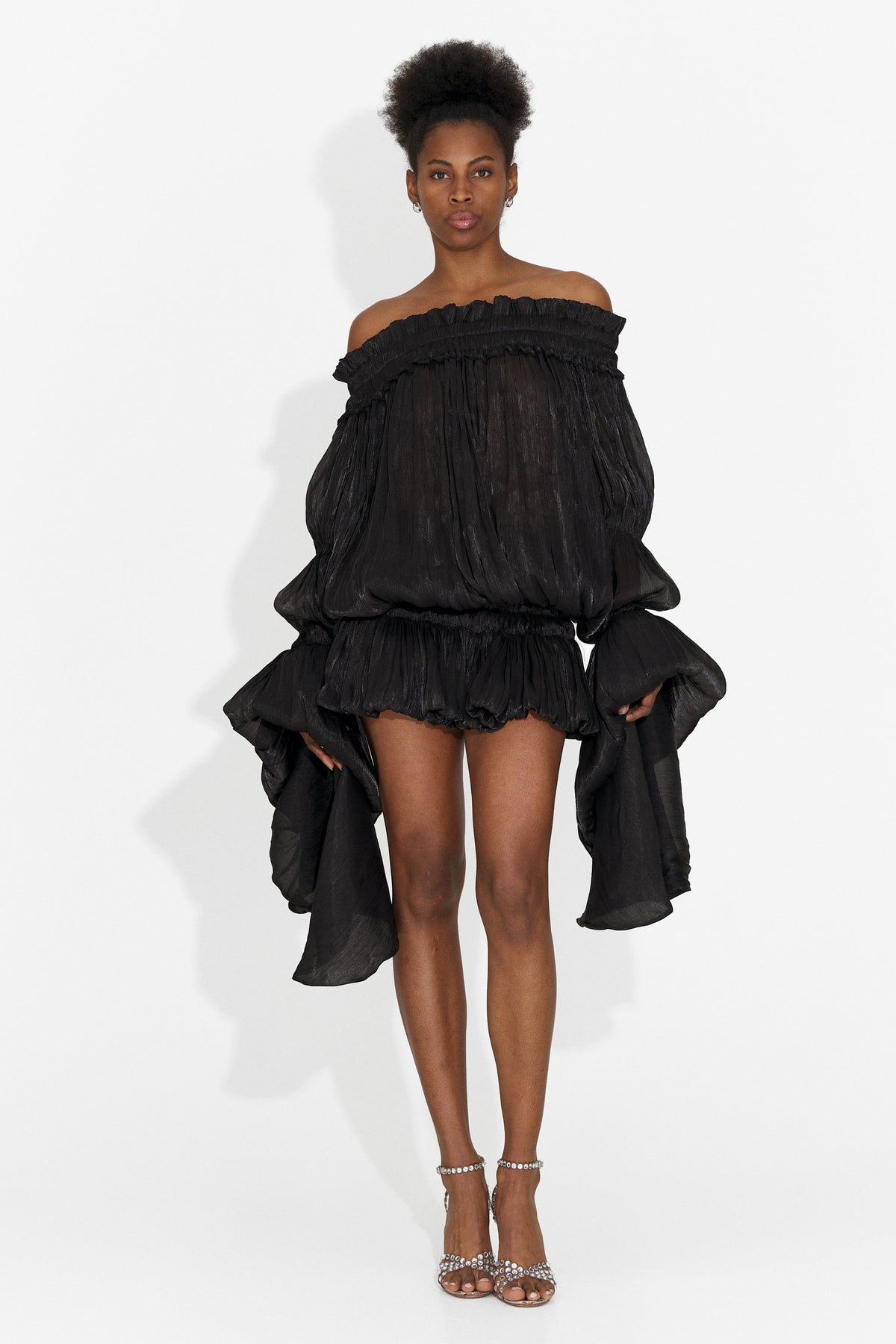 Black short women's dress Myara Bogas, image 7 of 8