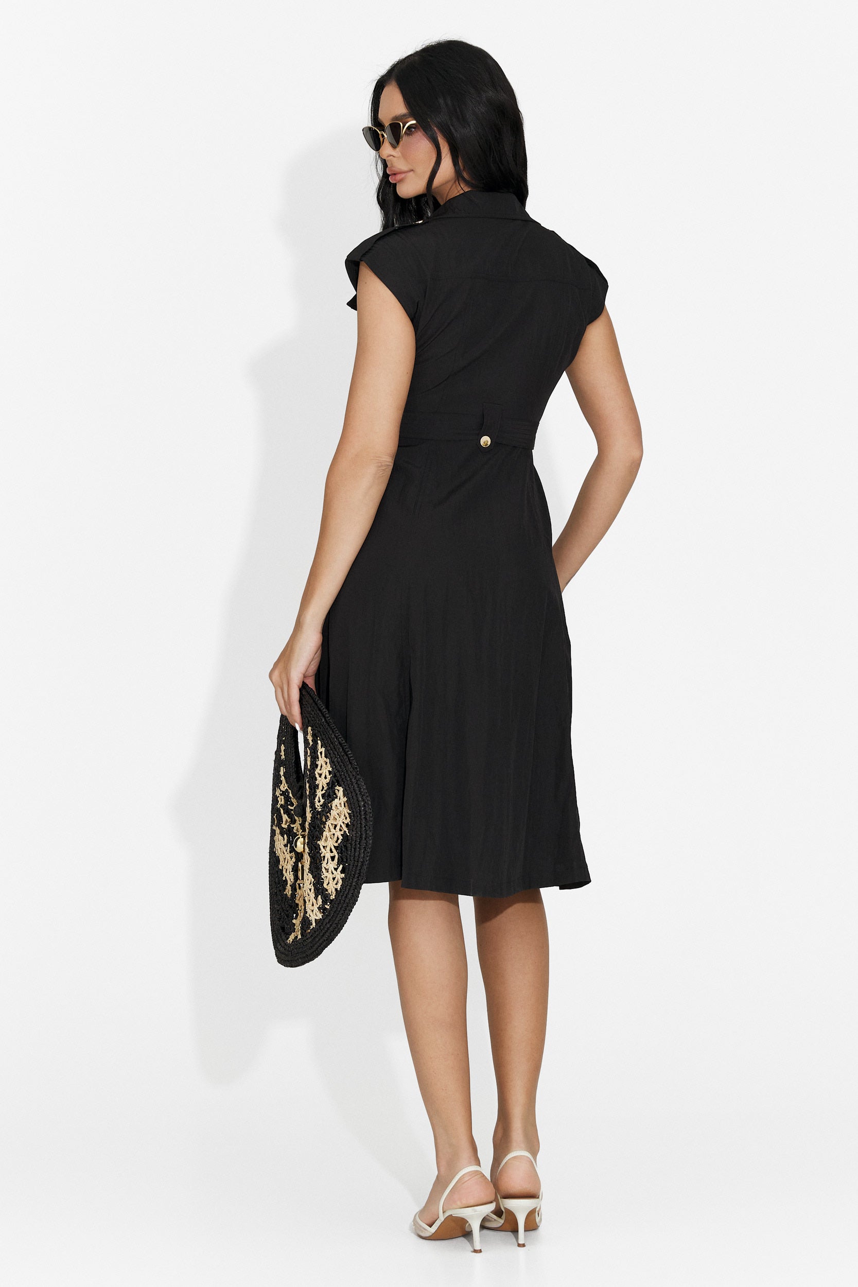 Vestido corto negro para mujer Yaldea Bogas