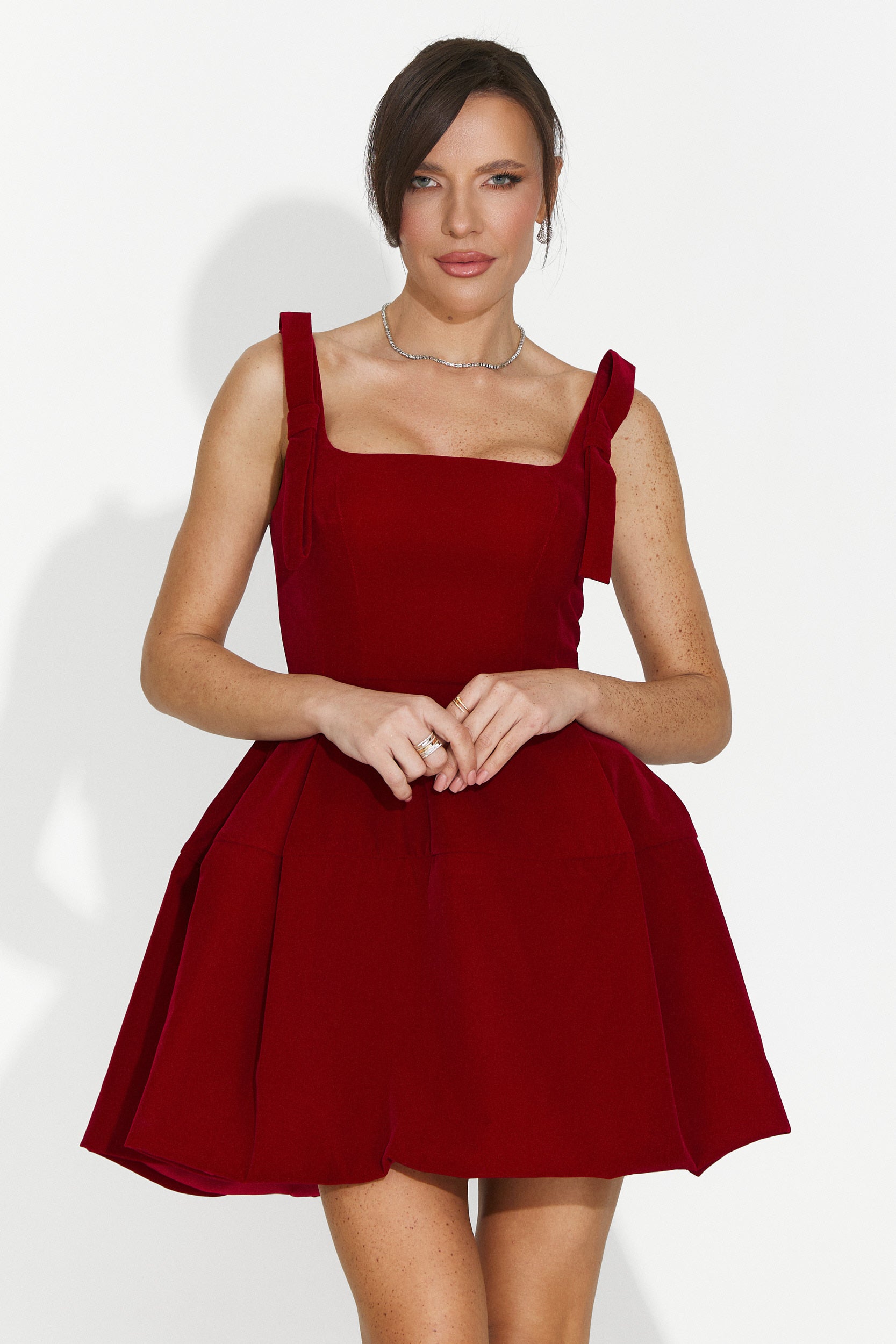 Women's short red dress Narcisia Bogas