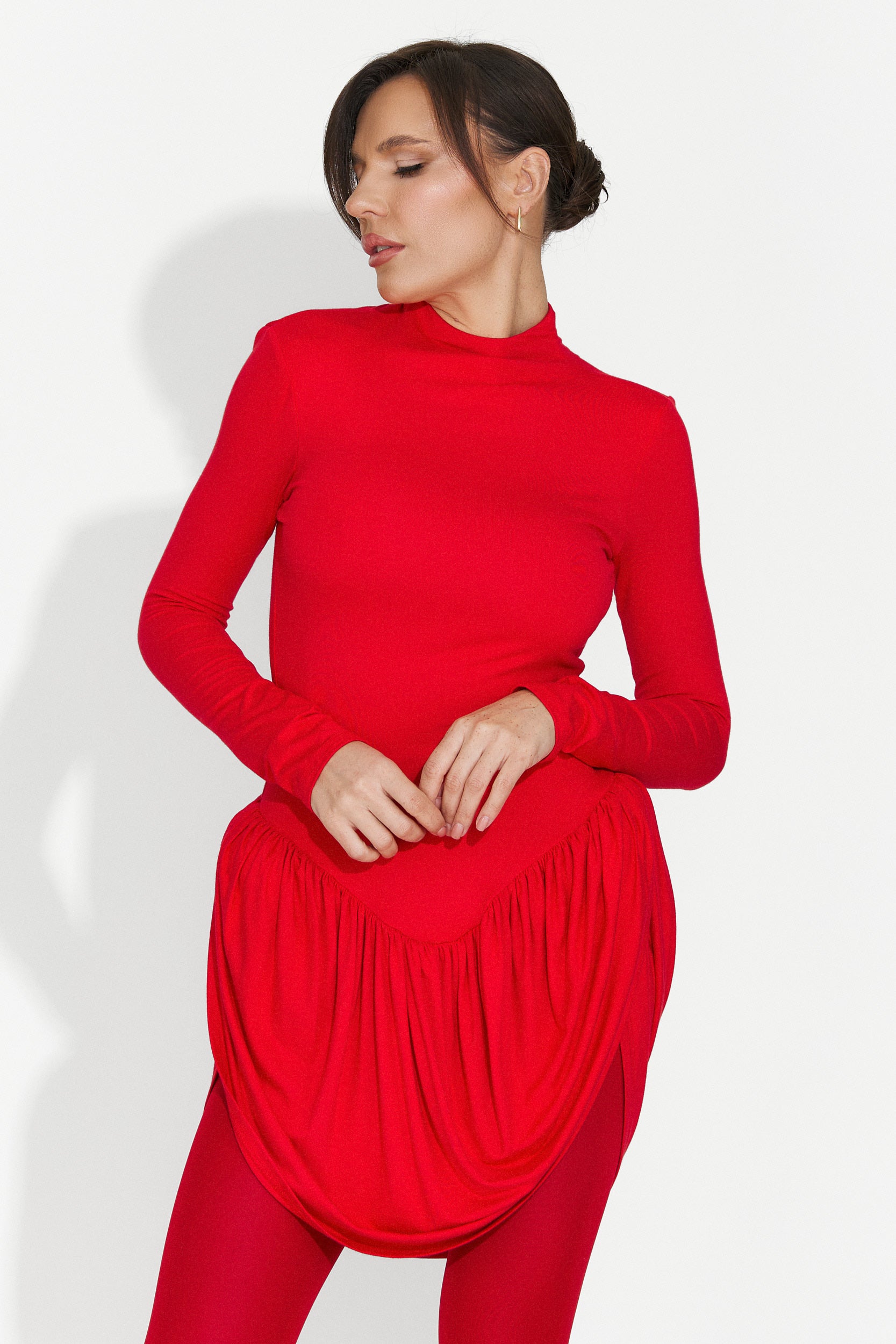 Krótka czerwona sukienka damska Valese Bogas