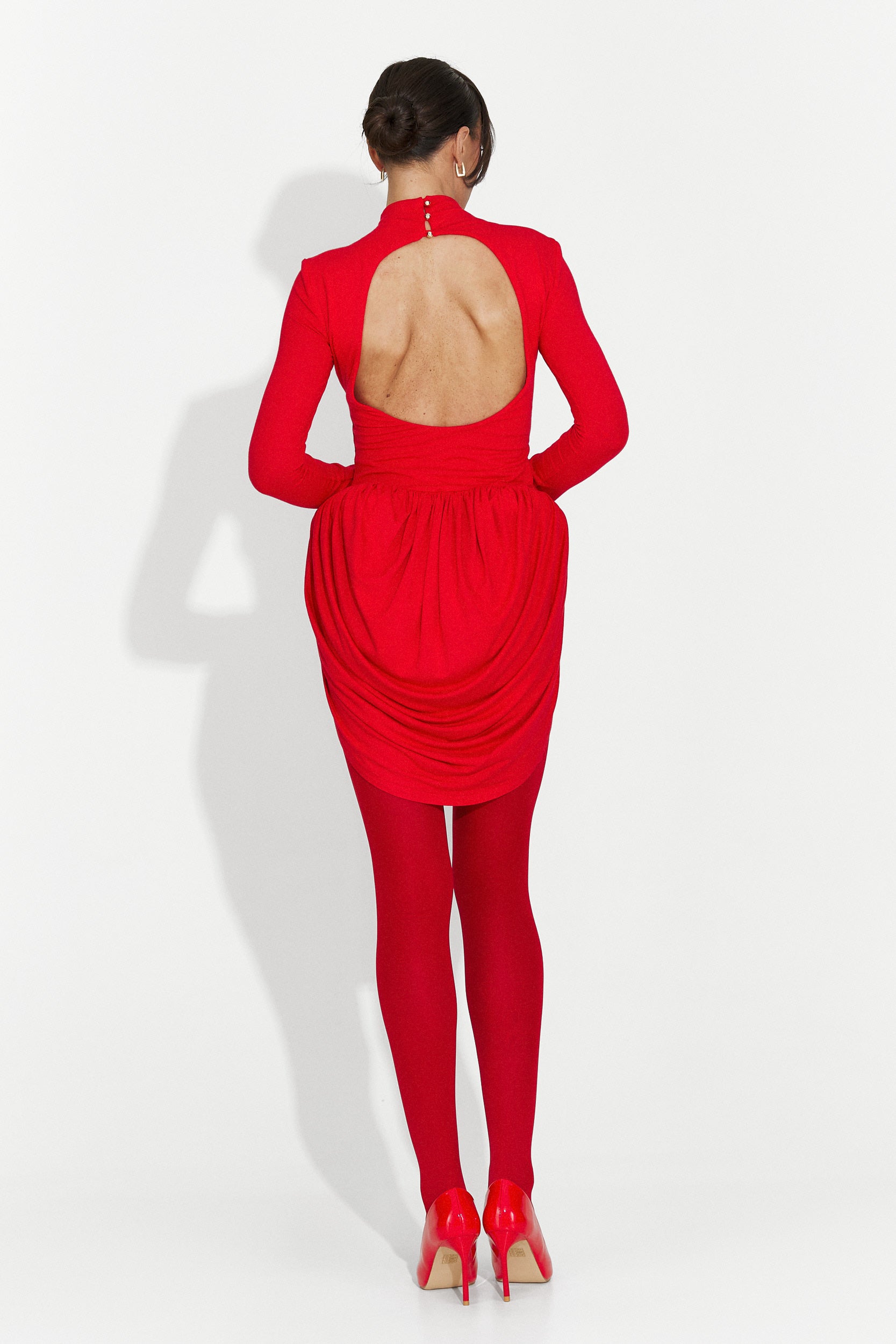 Krótka czerwona sukienka damska Valese Bogas