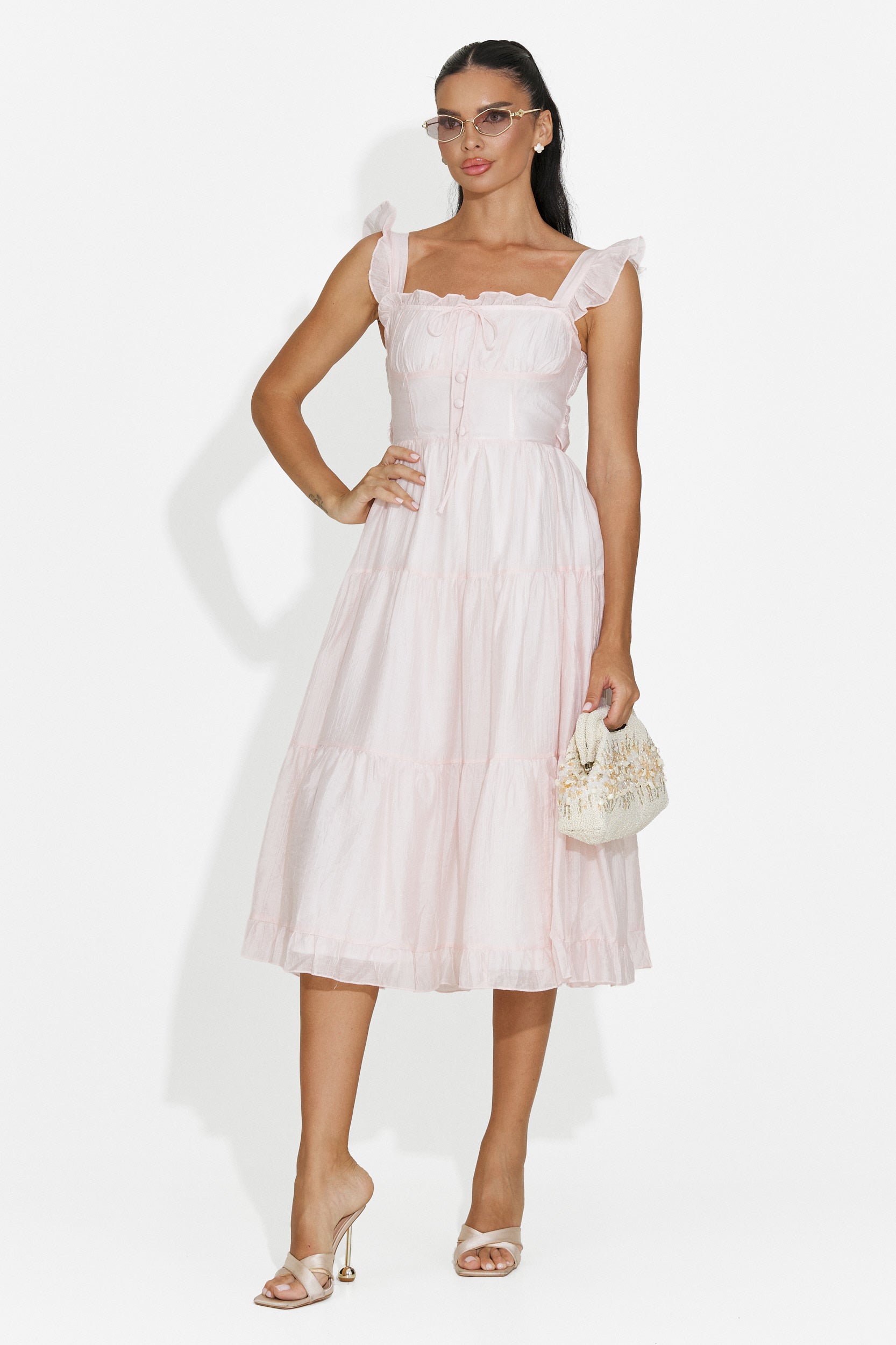 Vestido corto de mujer rosa Camenia Bogas