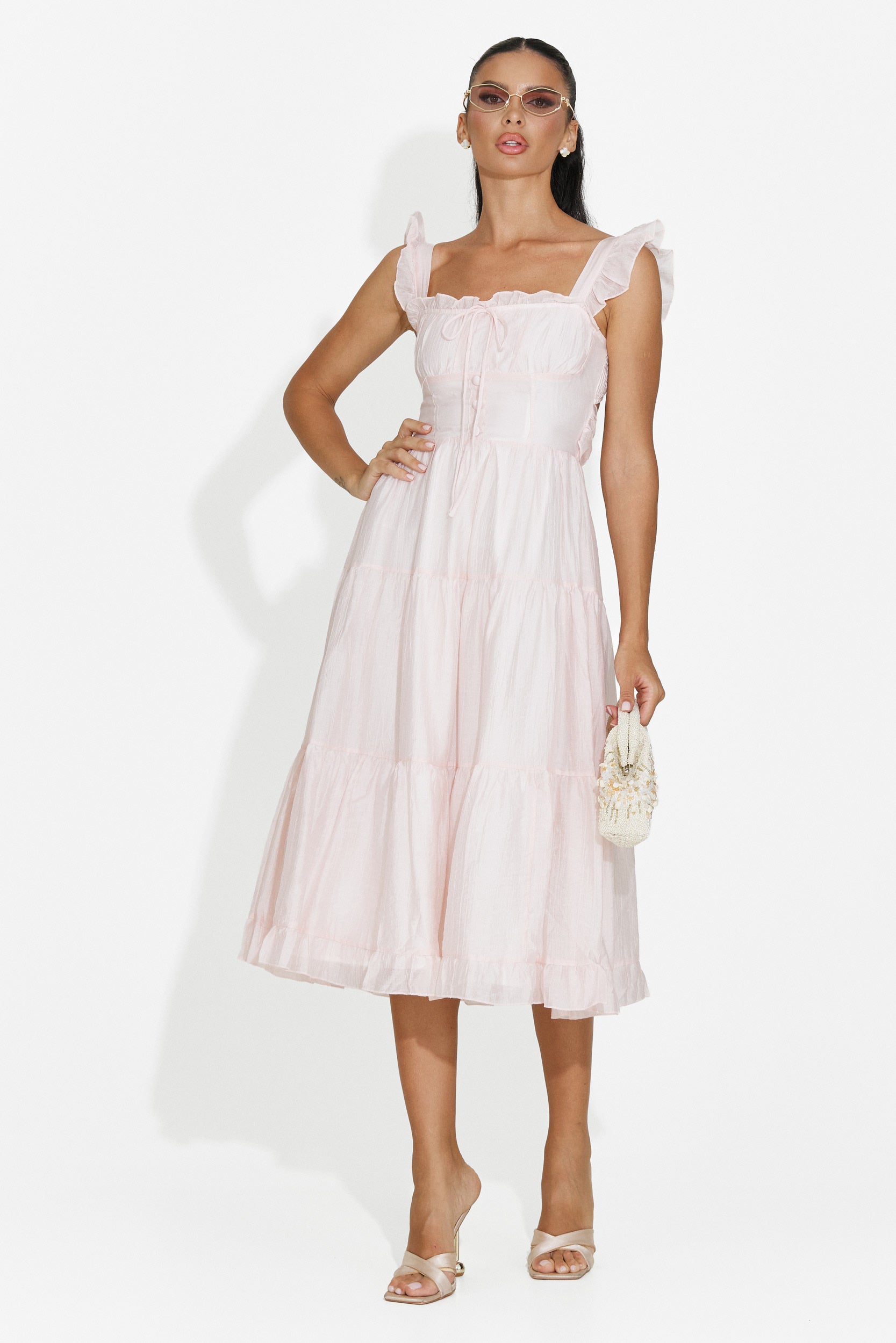 Vestido corto de mujer rosa Camenia Bogas