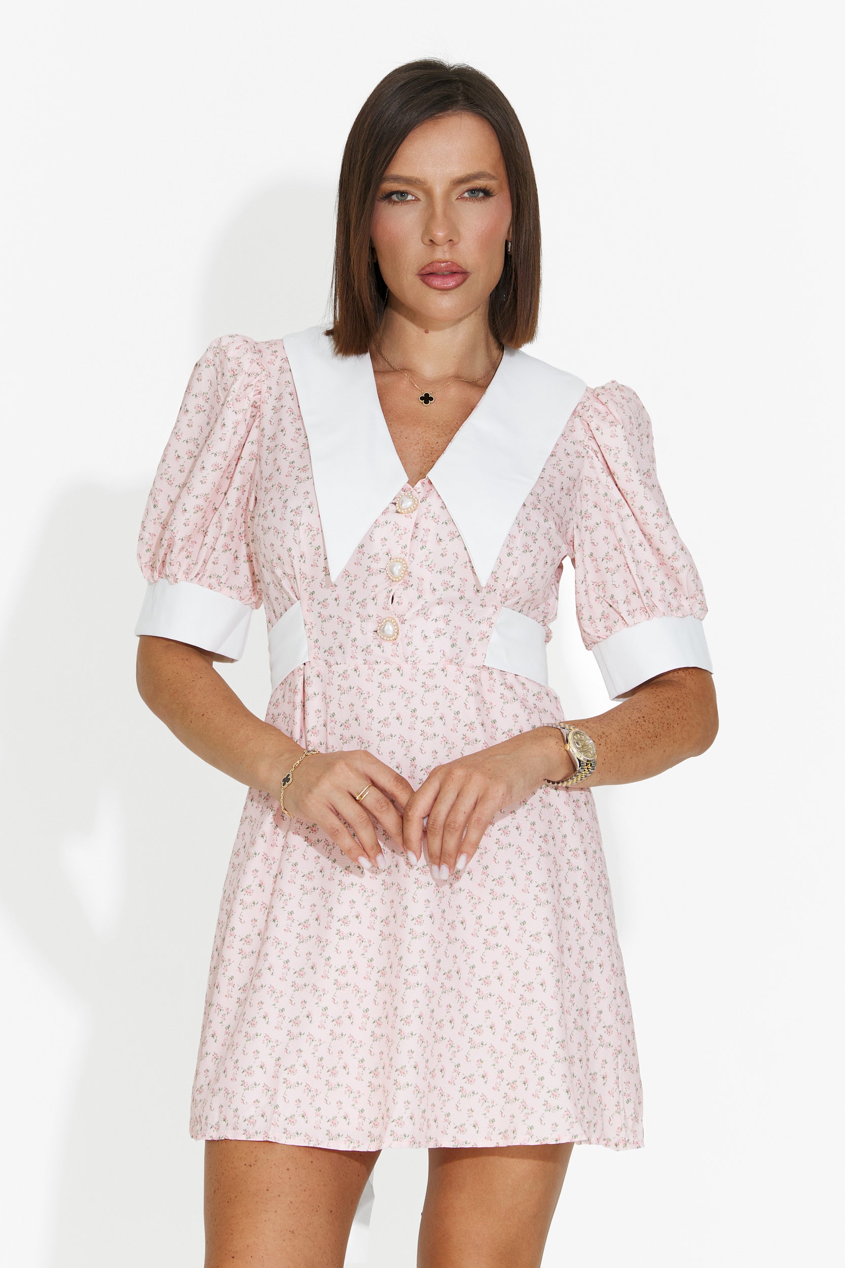 Short pink women's dress Zurlia Bogas