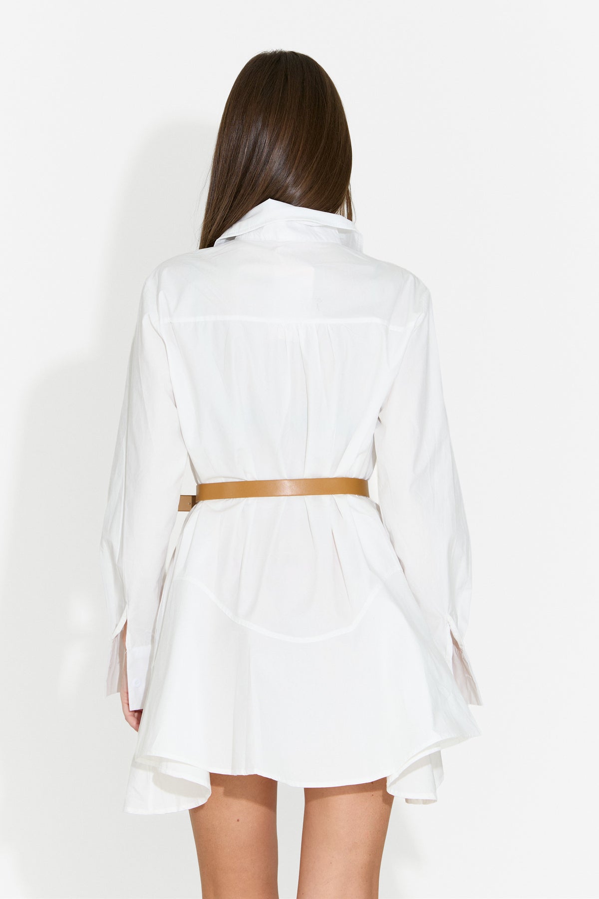 Women's short white shirt dress Trenieiza Bogas
