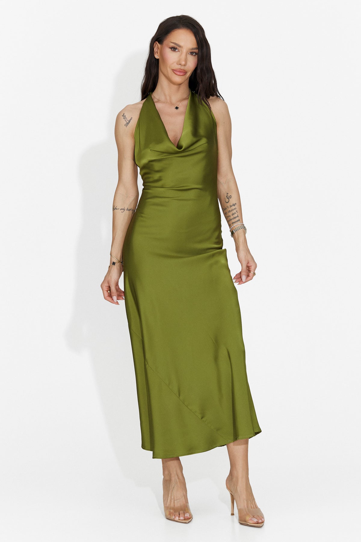 Fabiama Bogas Short Green Dress for Women, image 4 of 5