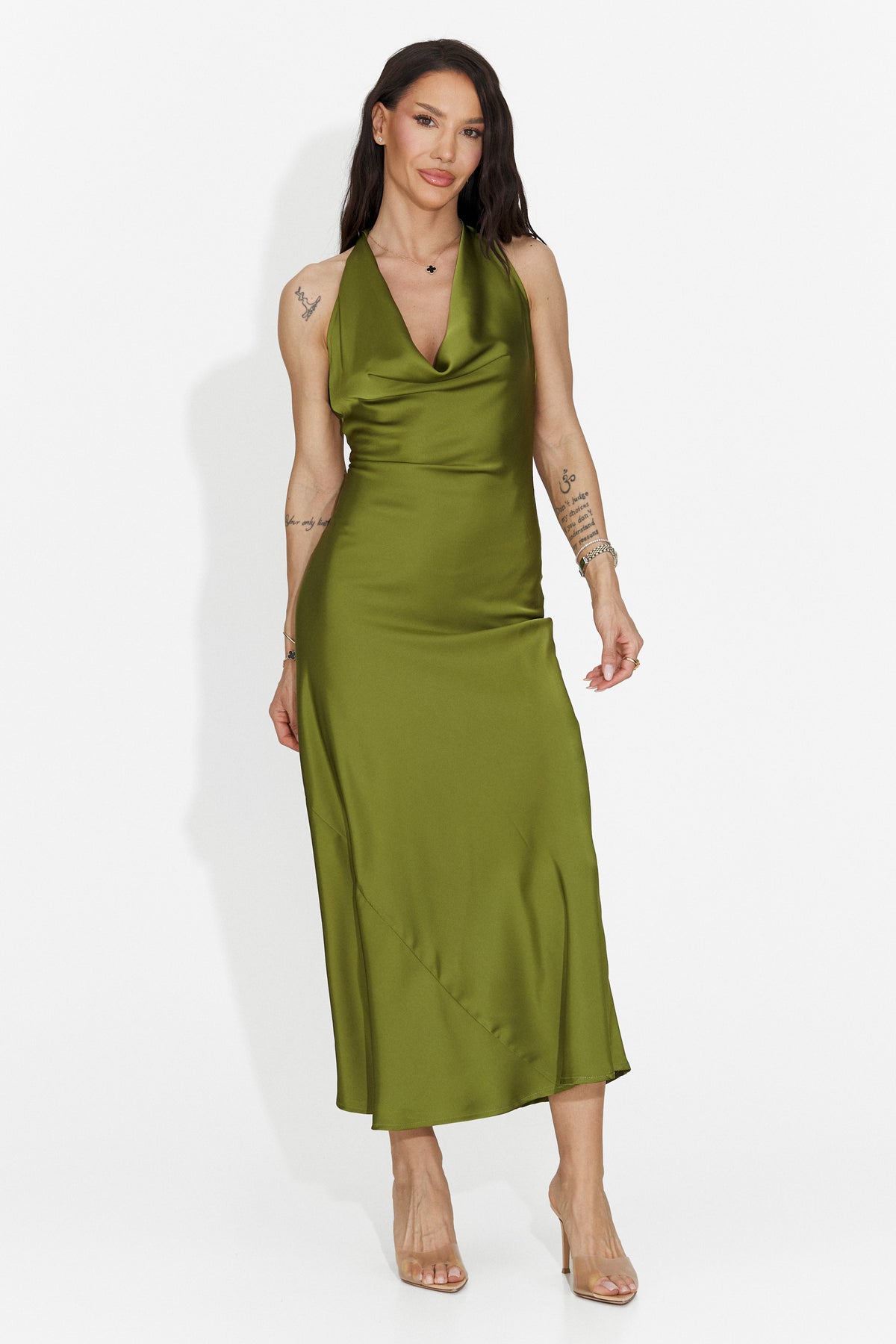 Fabiama Bogas Short Green Dress for Women, image 5 of 5
