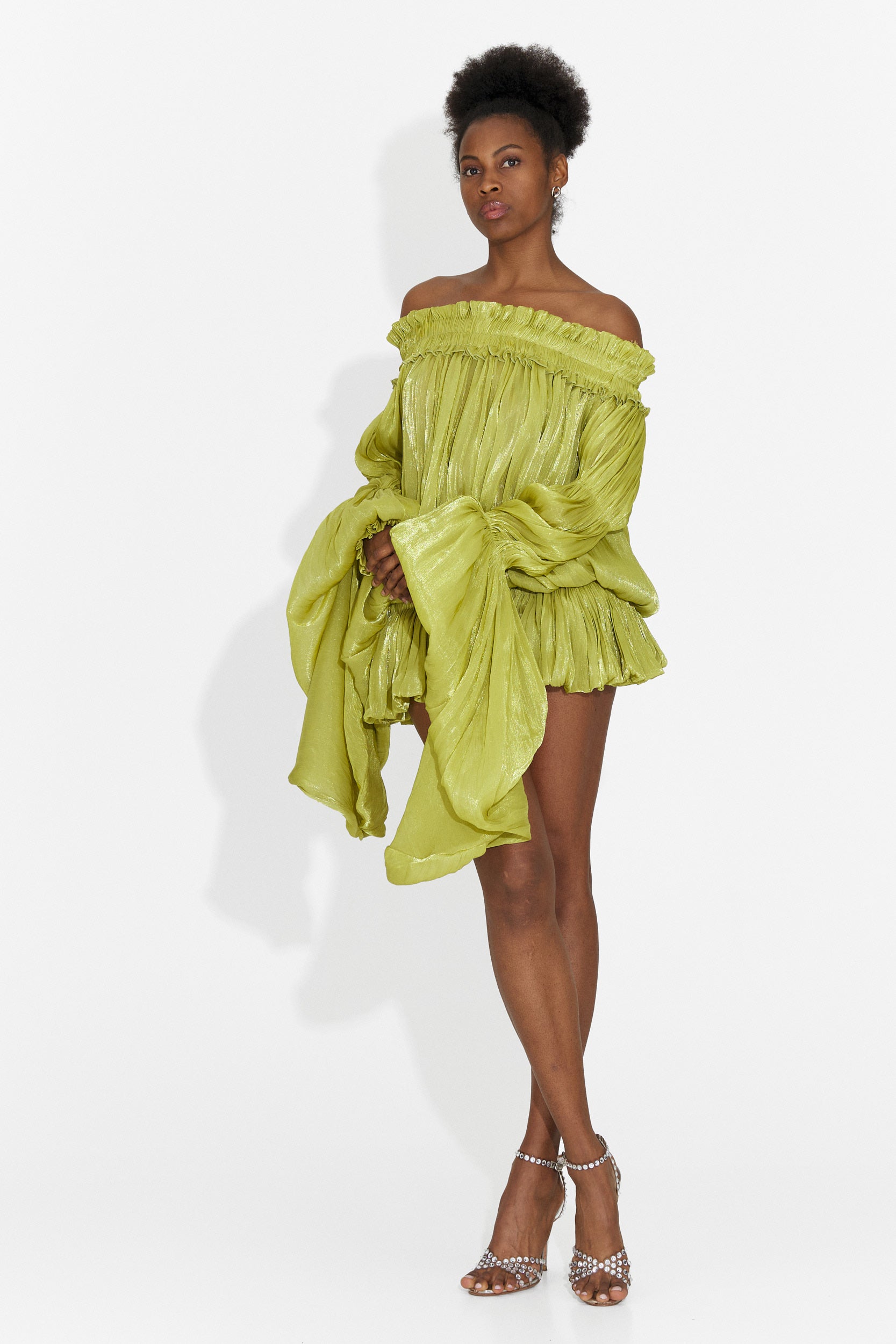 Vestido Corto Verde de Myara Bogas para Mujeres
