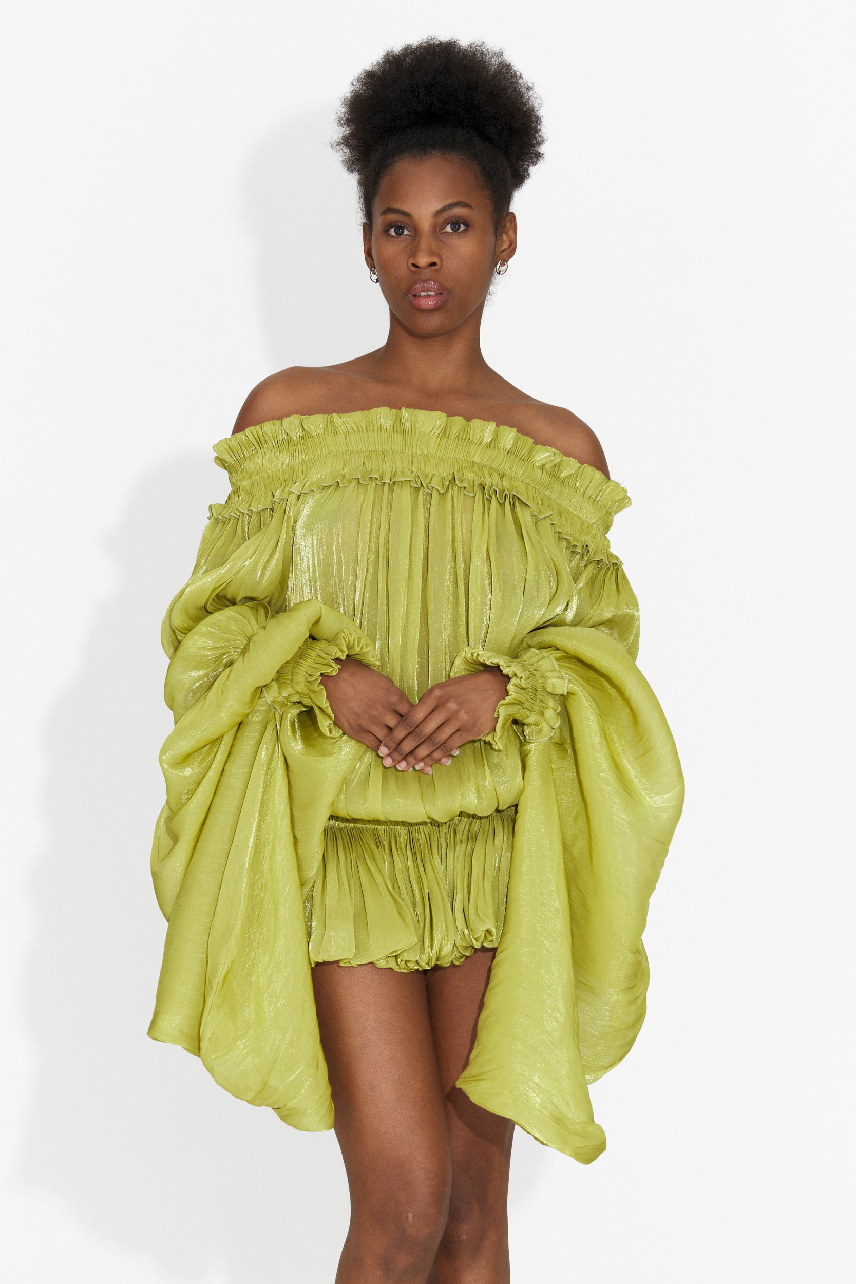 Vestido Corto Verde de Myara Bogas para Mujeres