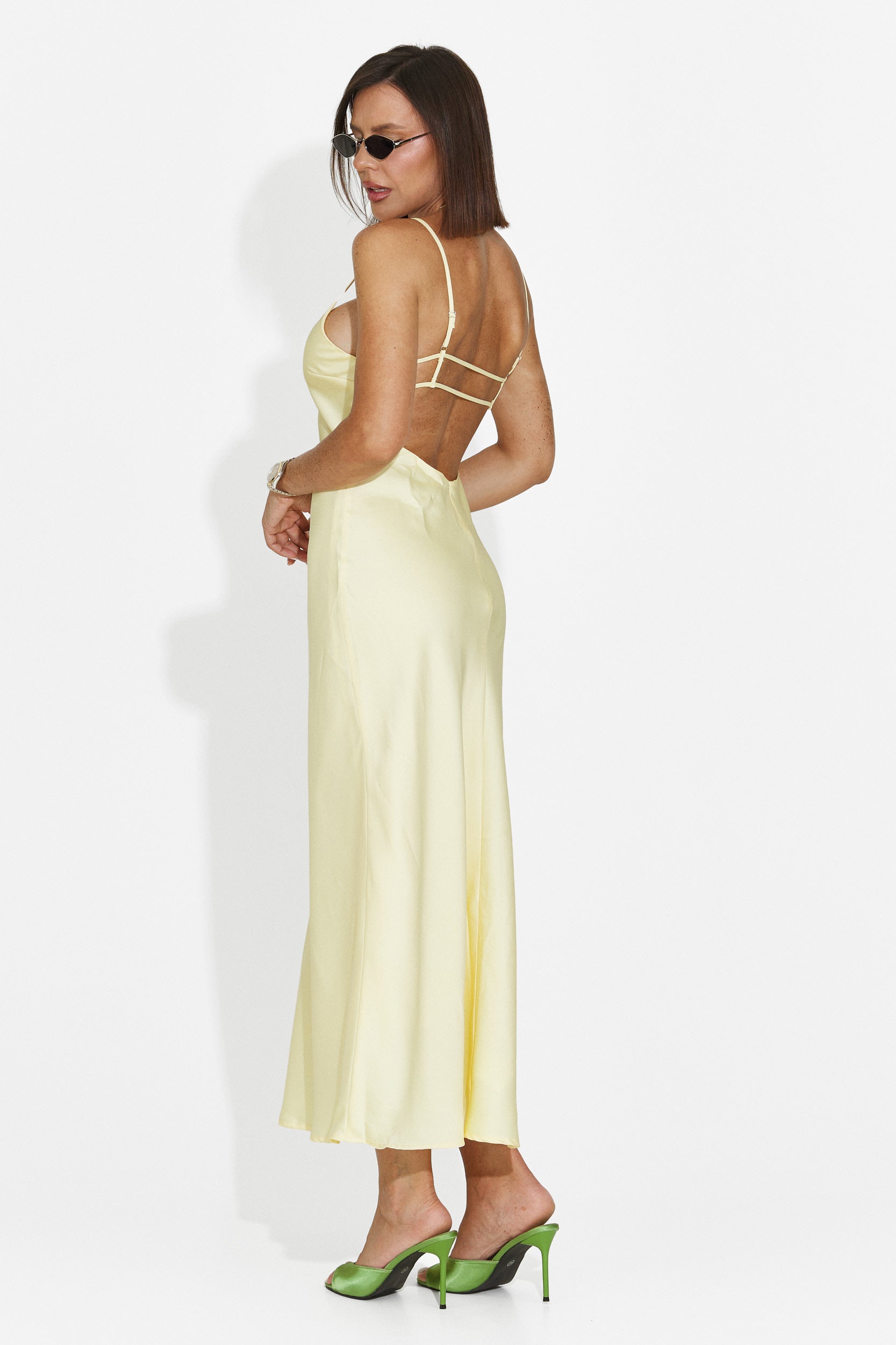 Short yellow slip dress Ivorya Bogas