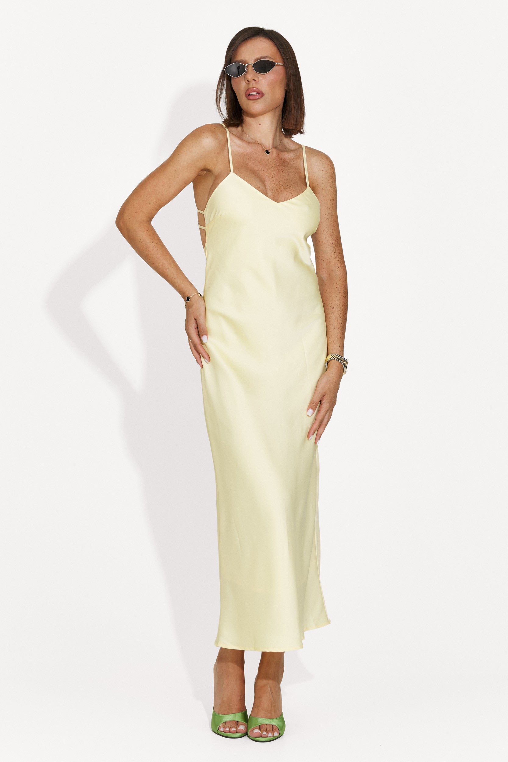 Short yellow slip dress Ivorya Bogas