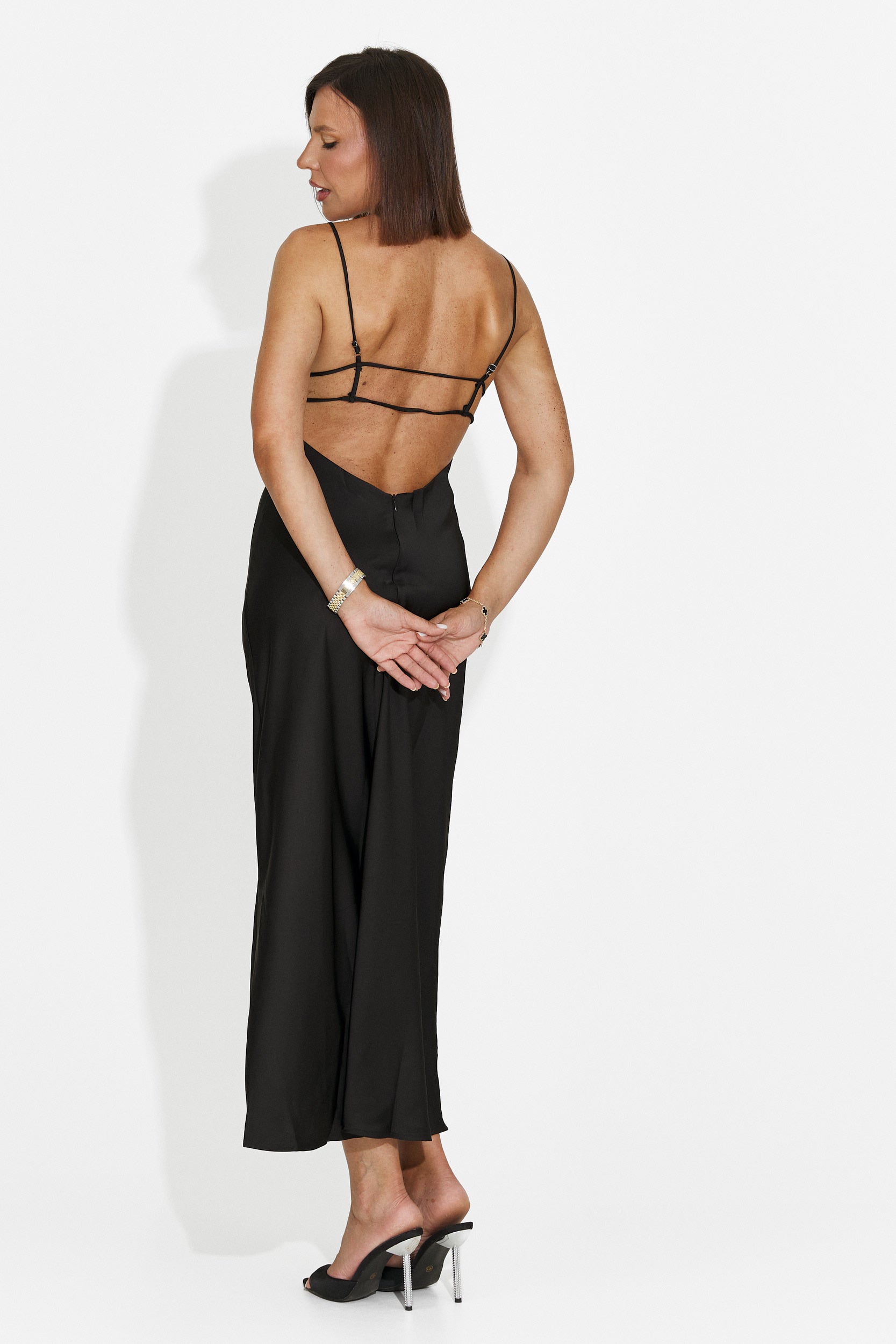 Short black slip dress Ivorya Bogas