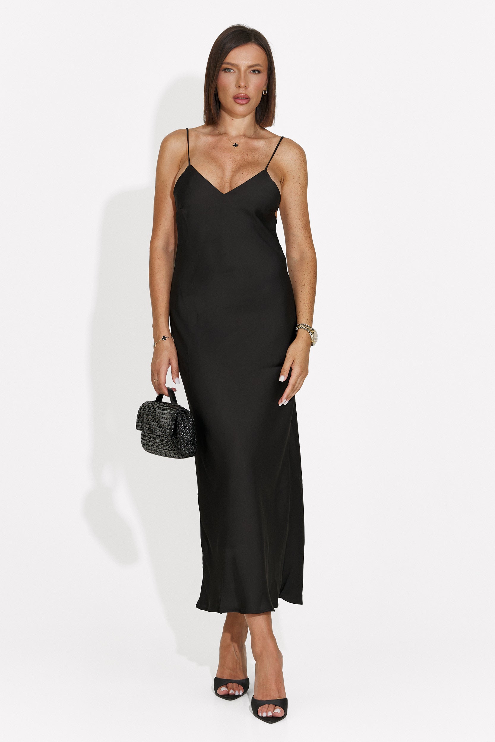 Short black slip dress Ivorya Bogas