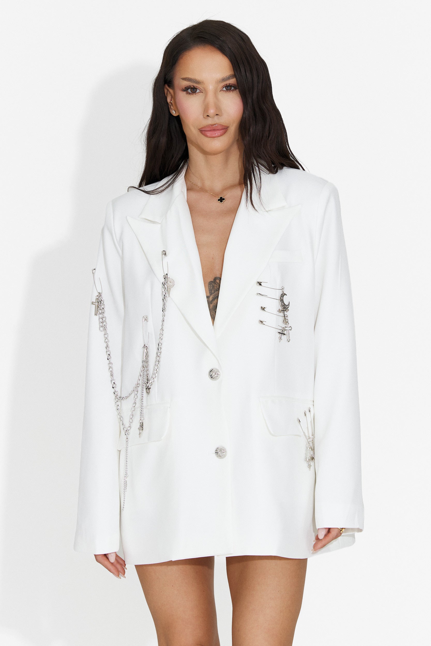 Elegant white Amaranda Bogas ladies blazer