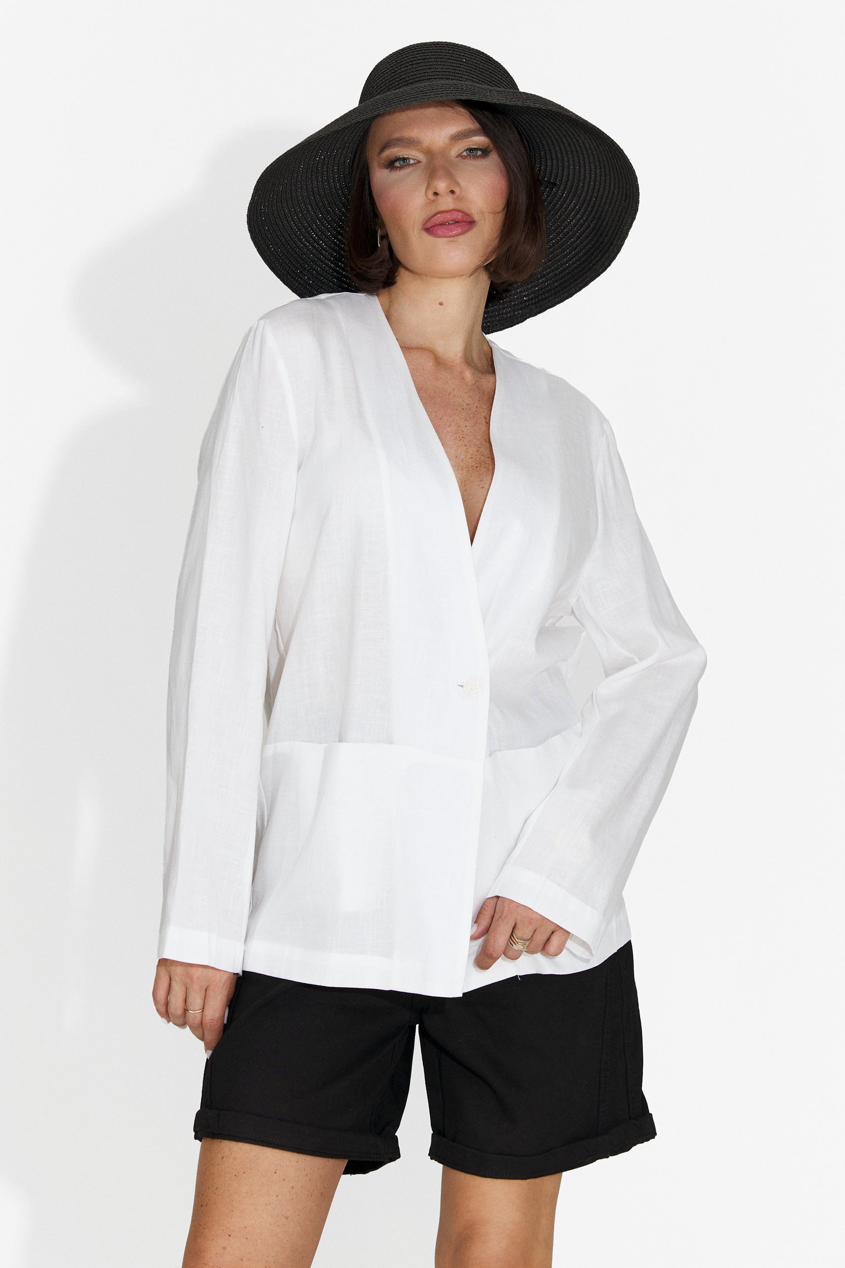 Eleganter weißer Yarow Bogas Damenblazer