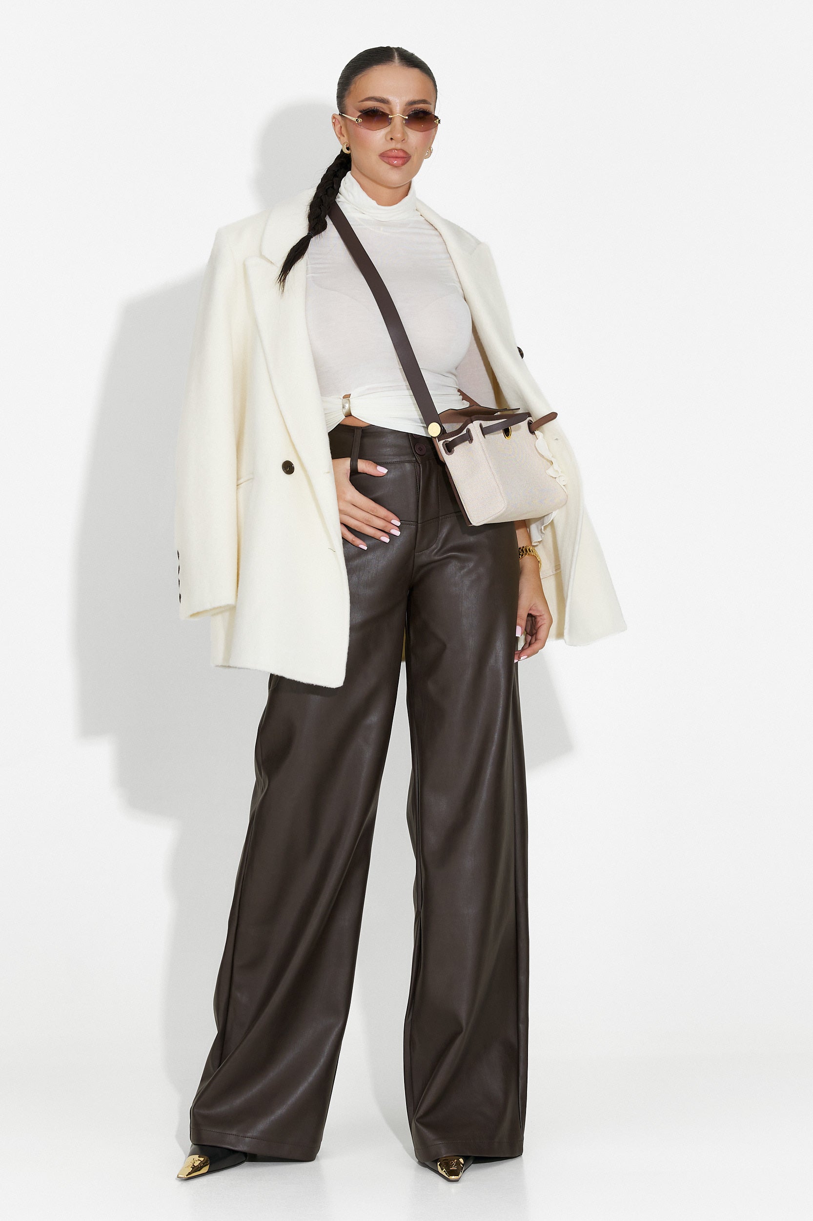 Elegant beige damkavaj Novelia Bogas