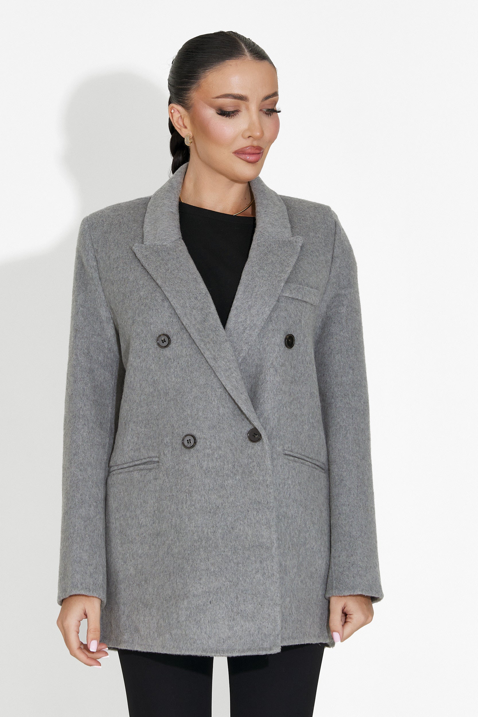 Elegant grå damkavaj Novelia Bogas