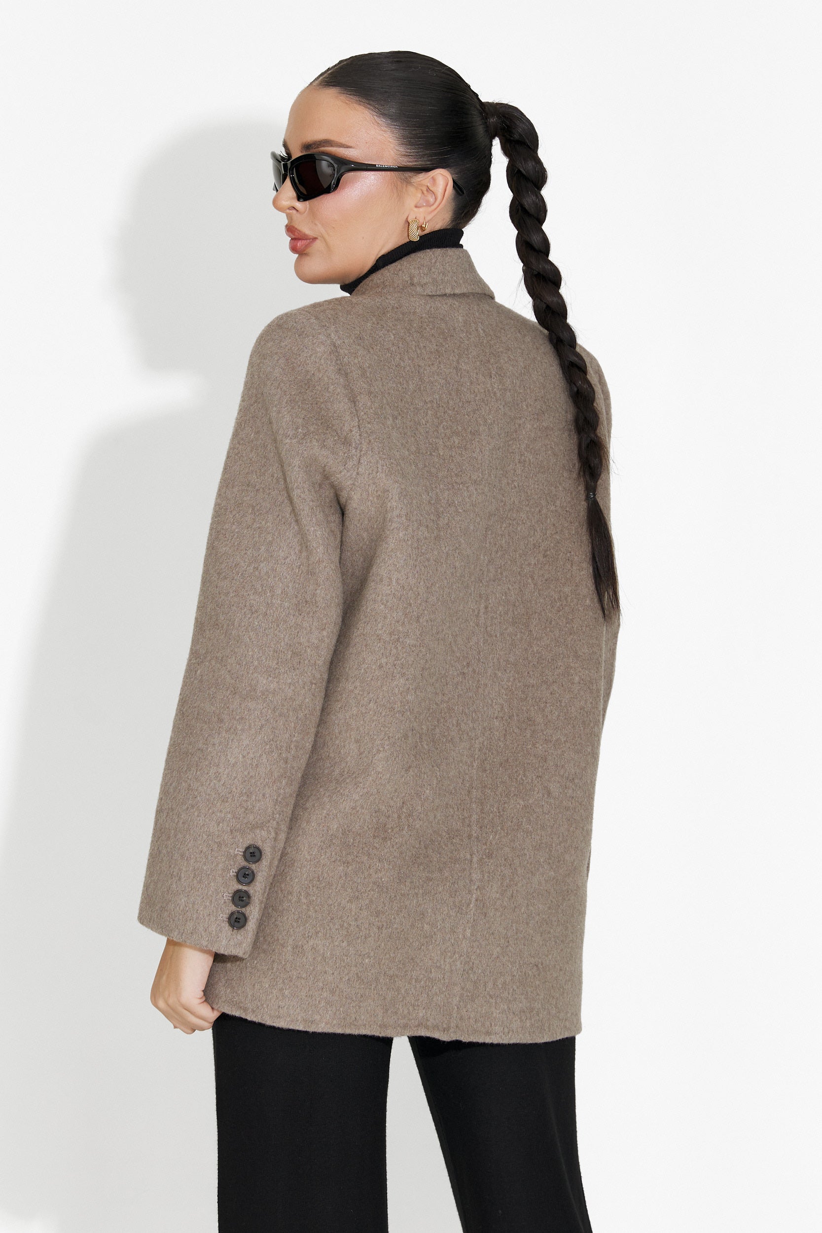 Novelia Bogas Elegant Brown Ladies Blazer