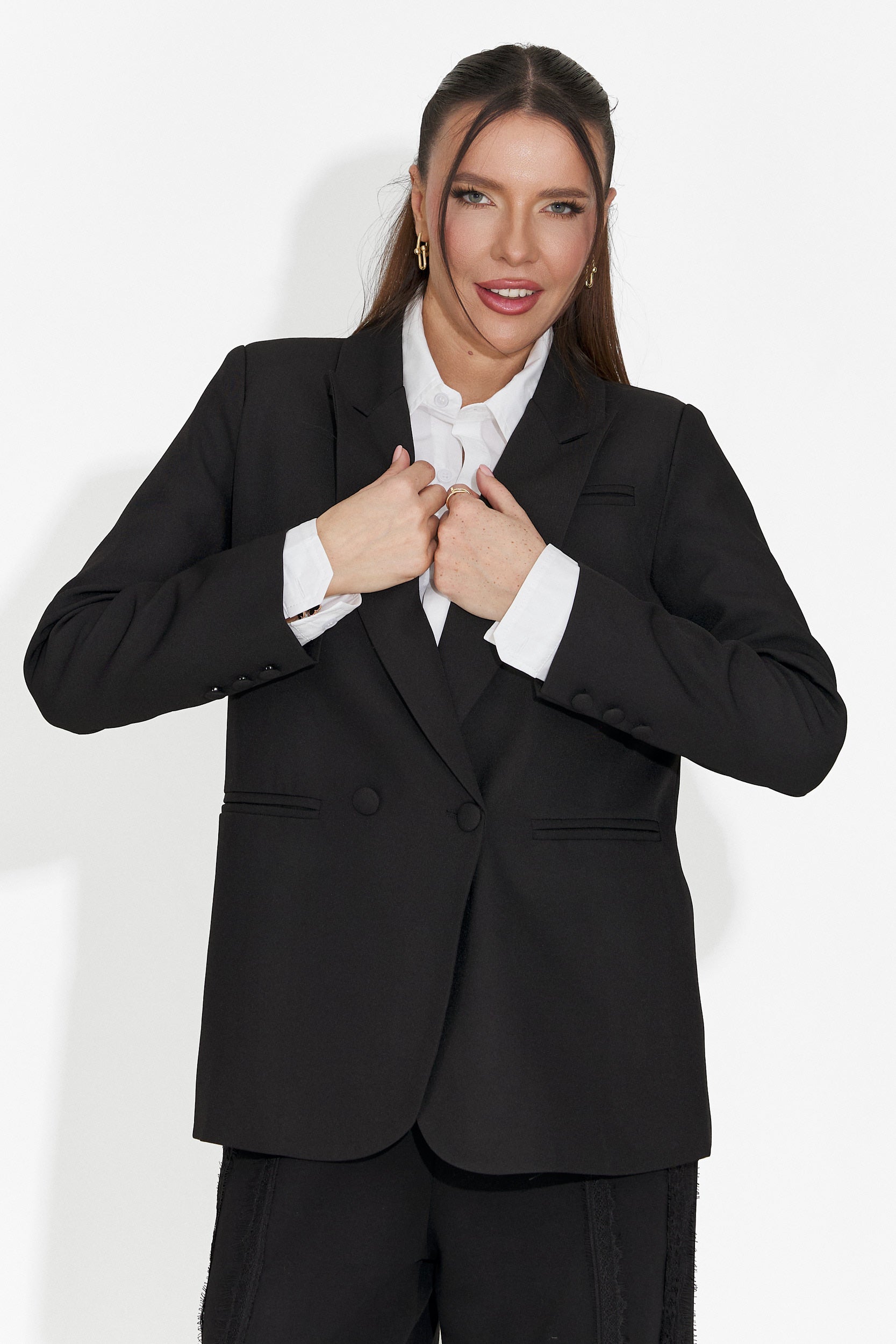 Elegante blazer nero da donna Celima Bogas