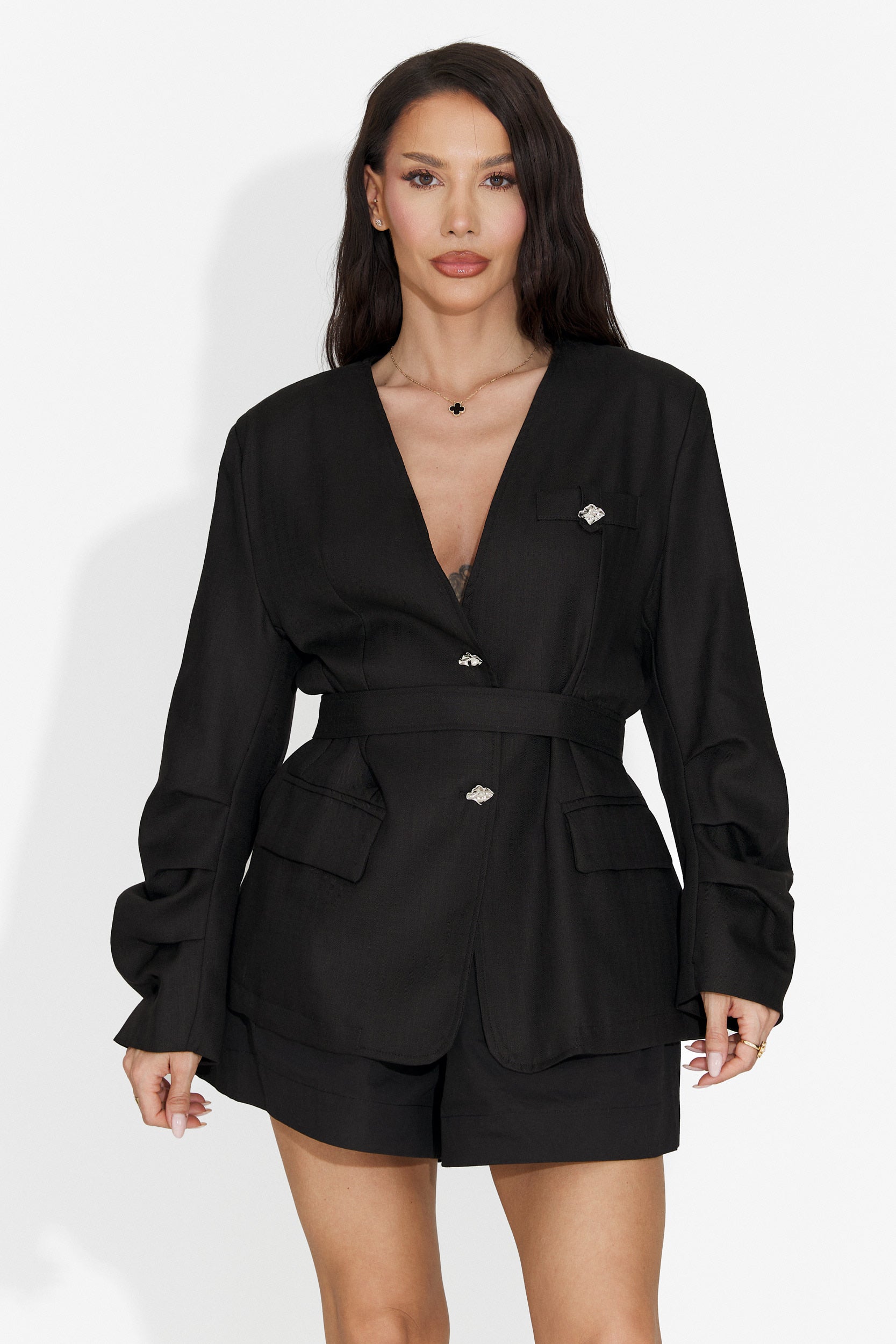 Elegant black Verbana Bogas ladies blazer