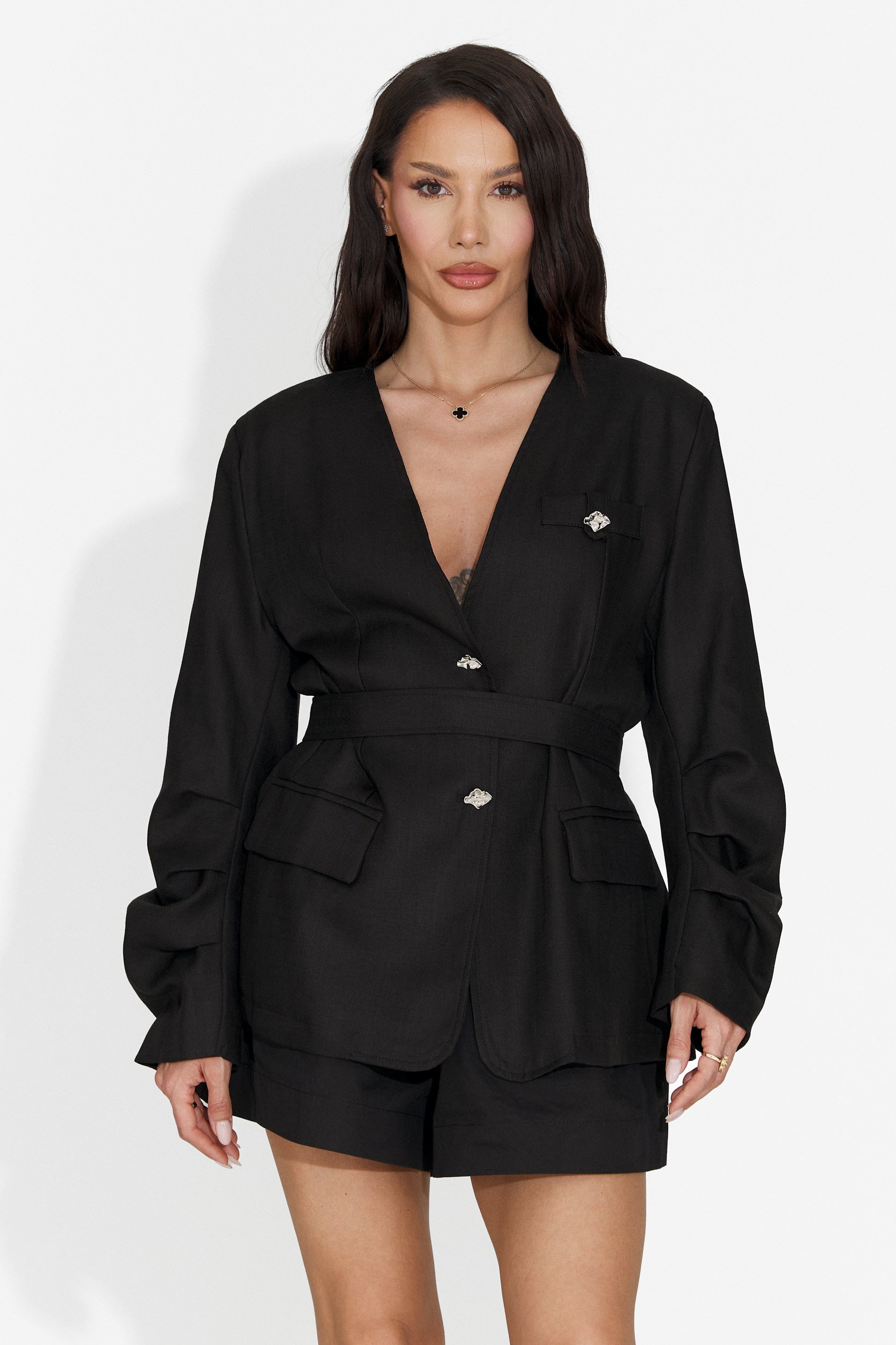 Elegant black Verbana Bogas ladies blazer