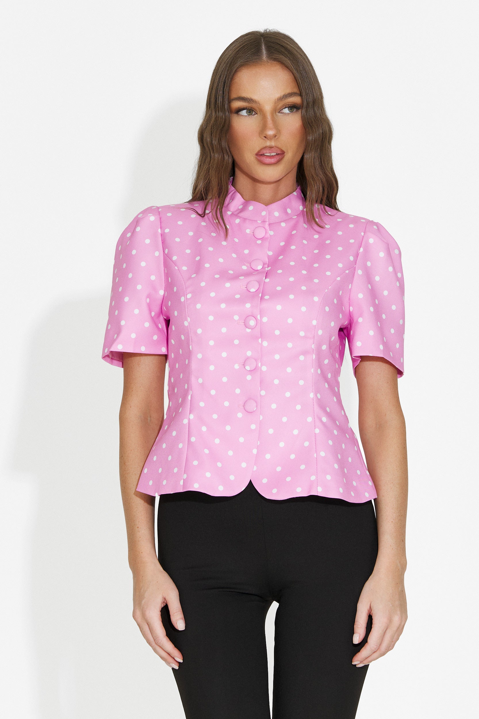 Elegant pink women's blazer Jaylena Bogas